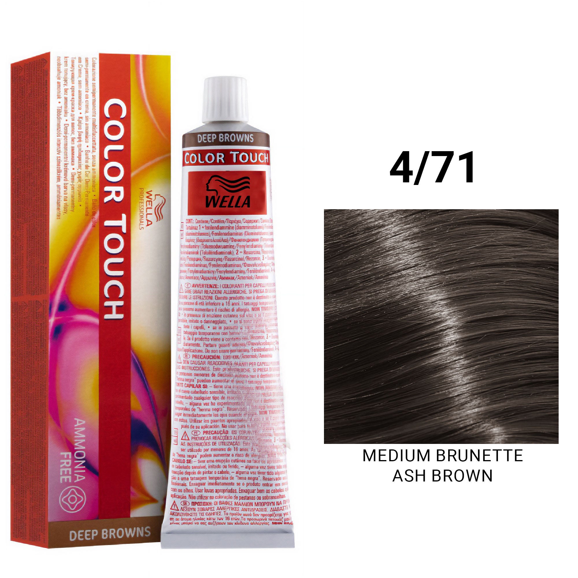 Wella Professionals - Color Touch 4/71 Medium Brunette Ash Brown 60ml