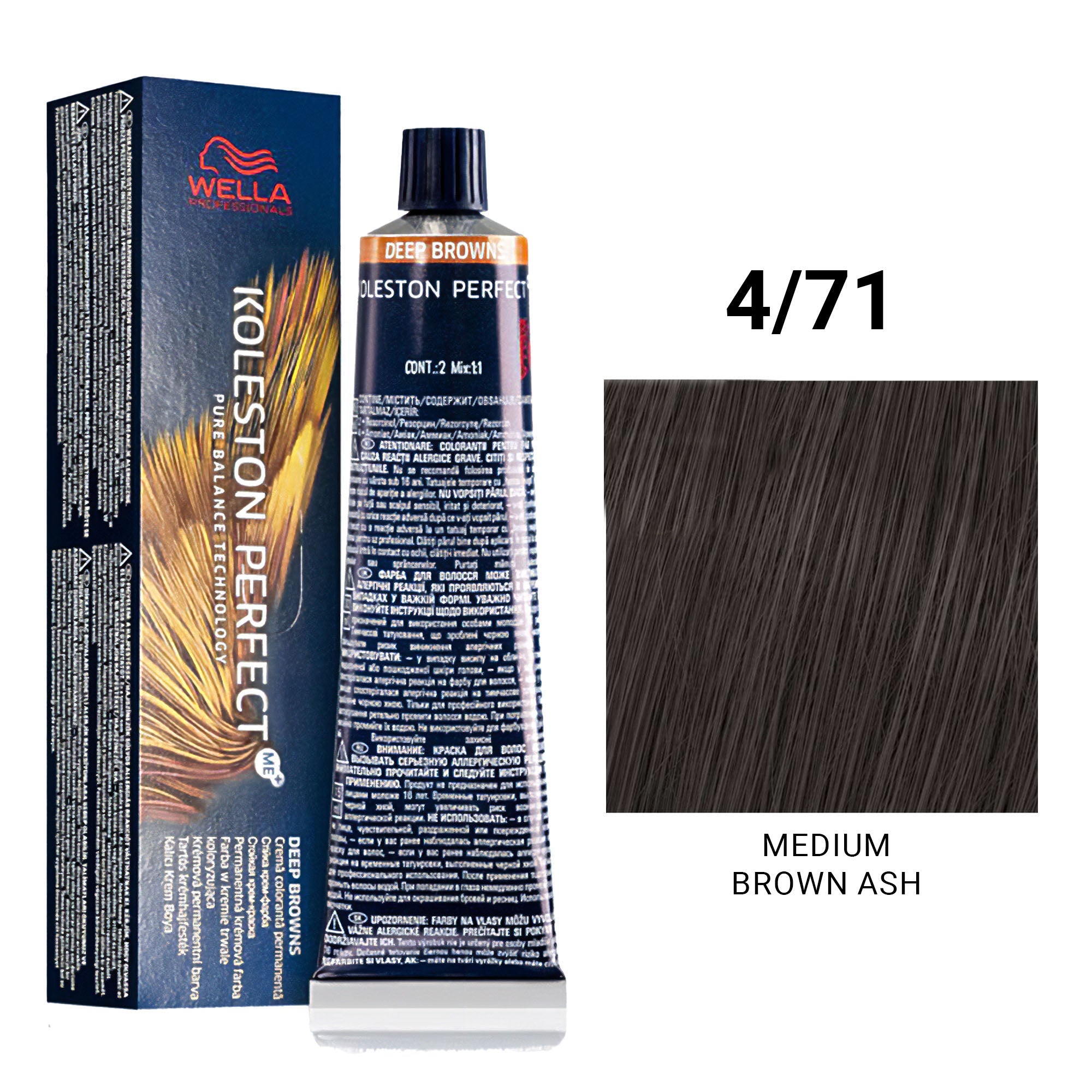 Wella Professionals - Koleston Perfect Me+ 4/71 Medium Brown Ash 60ml