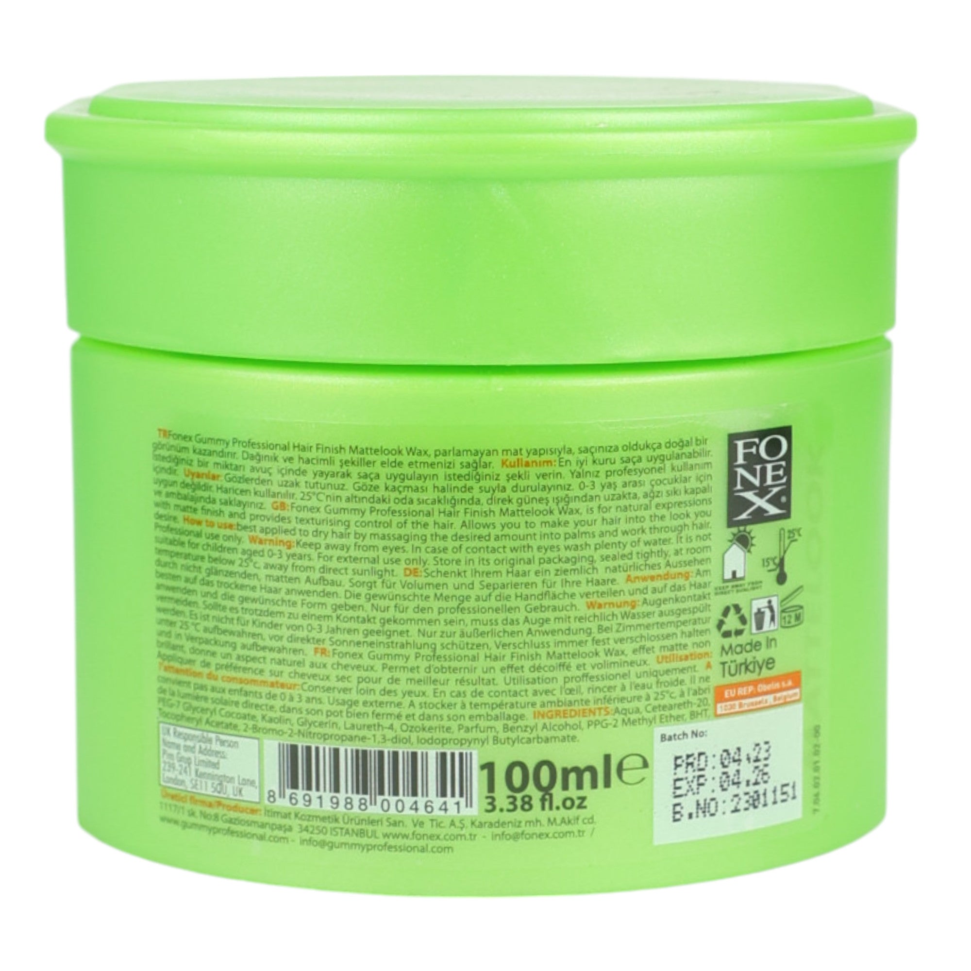 Fonex - Hair Styling Wax Matte Look 100ml