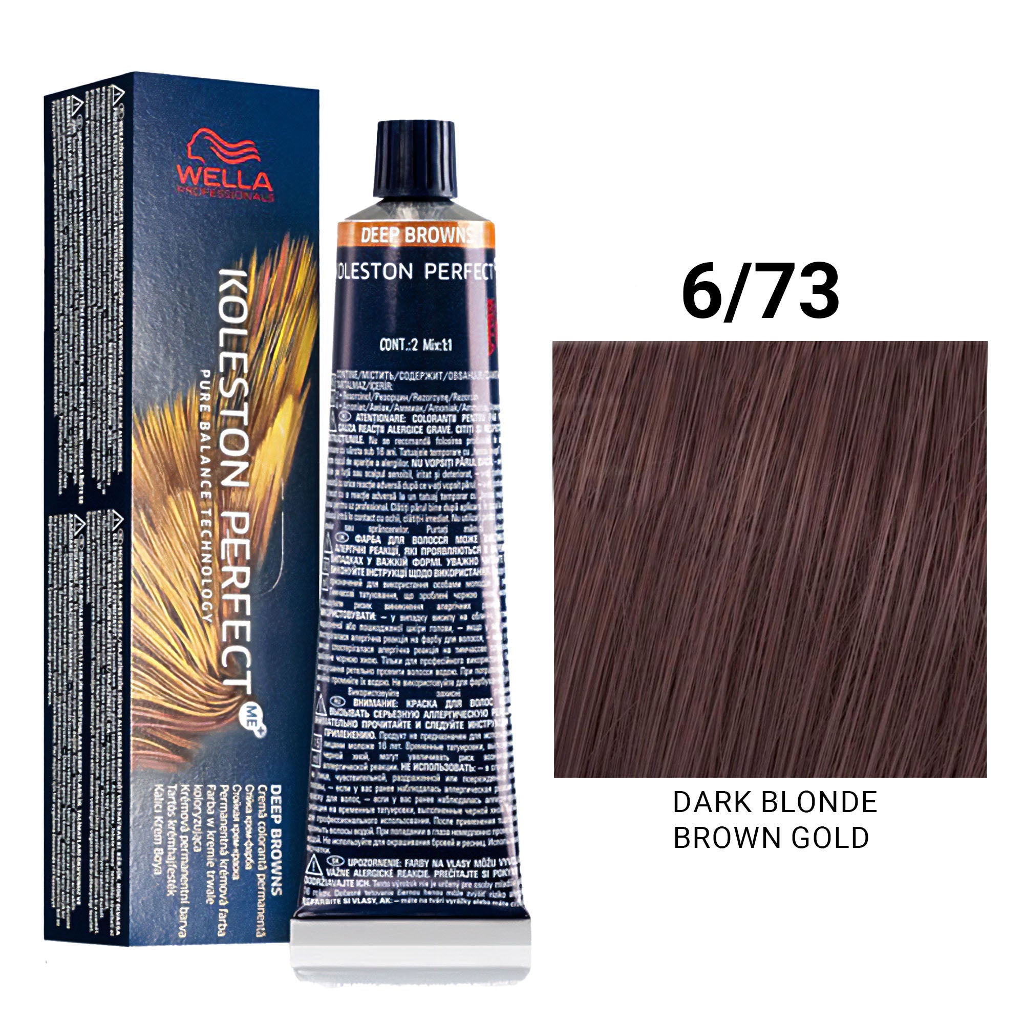 Wella Professionals - Koleston Perfect Me+ 6/73 Dark Blonde Brown Gold 60ml