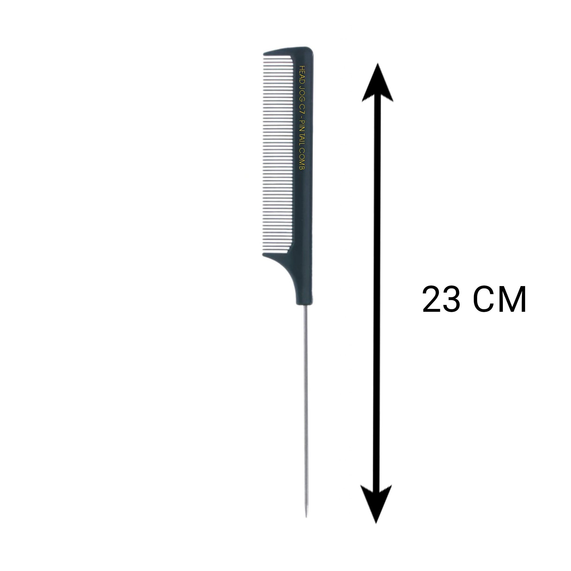 Head Jog - C7 Pin Tail Comb Carbon Fibre 23cm