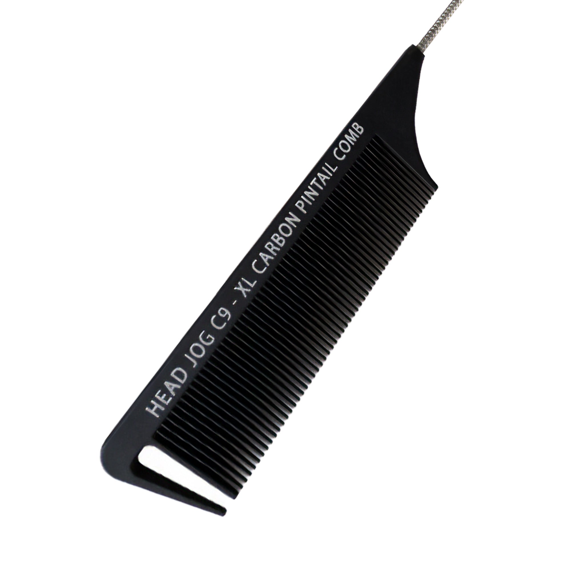 Head Jog - C9 XL Pin Tail Comb Carbon Fibre 26cm