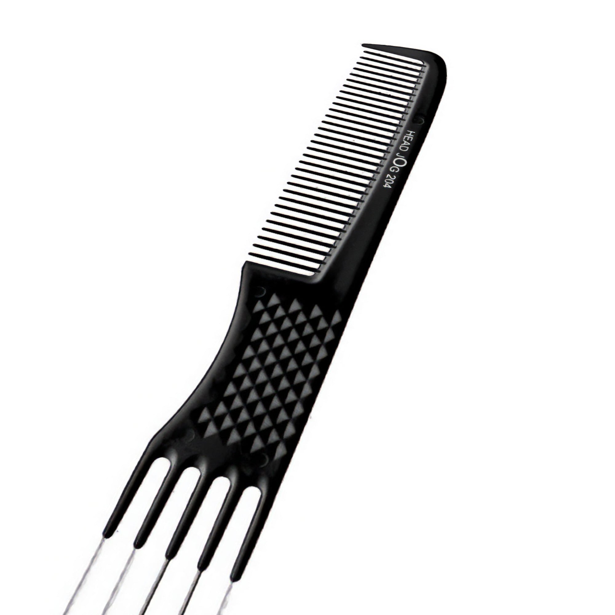 Head Jog - 204 Styling Comb 2in1 Sided Comb & Pin Lift Black 19cm