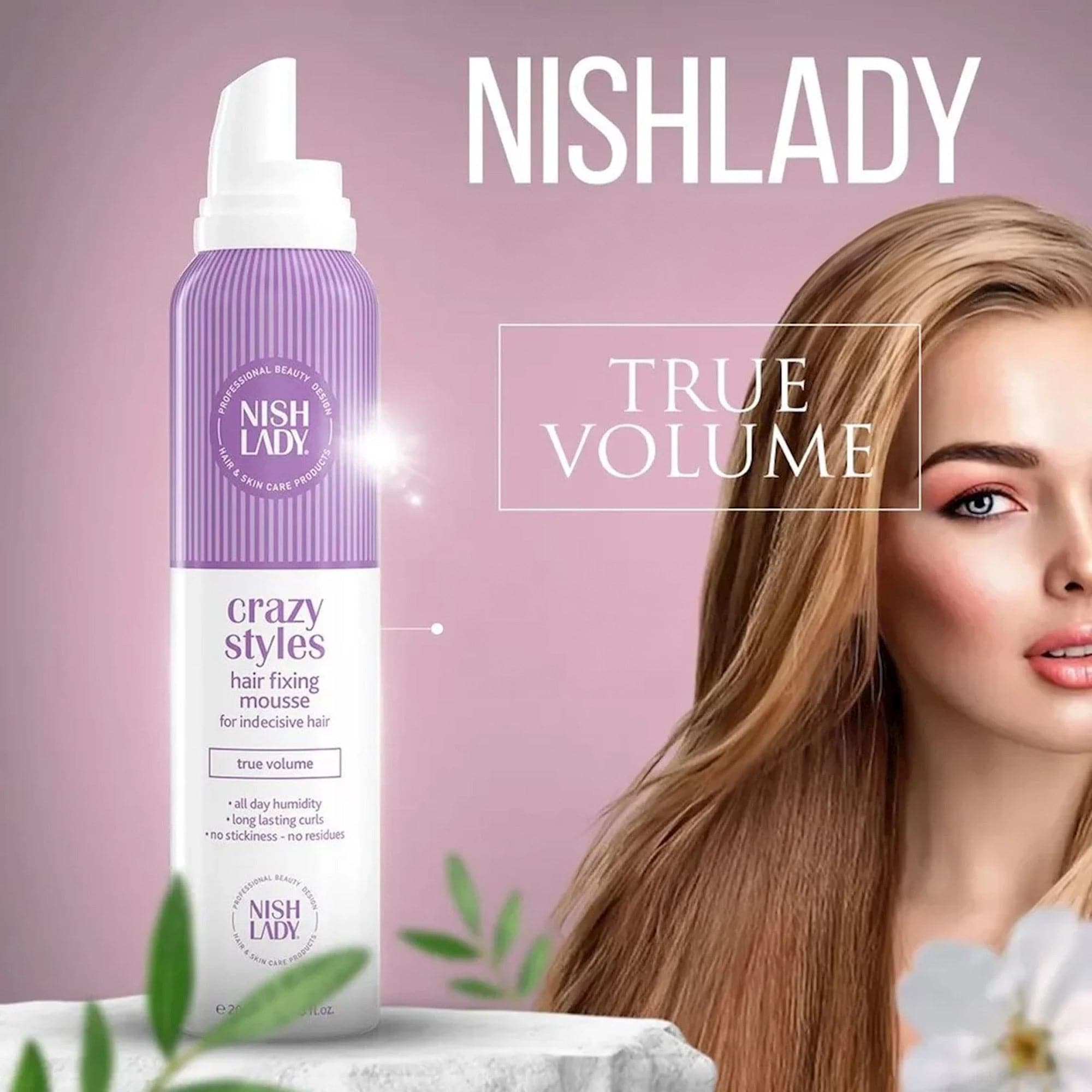 Nishlady - Hair Fixing Mousse Crazy Styles True Volume 200ml