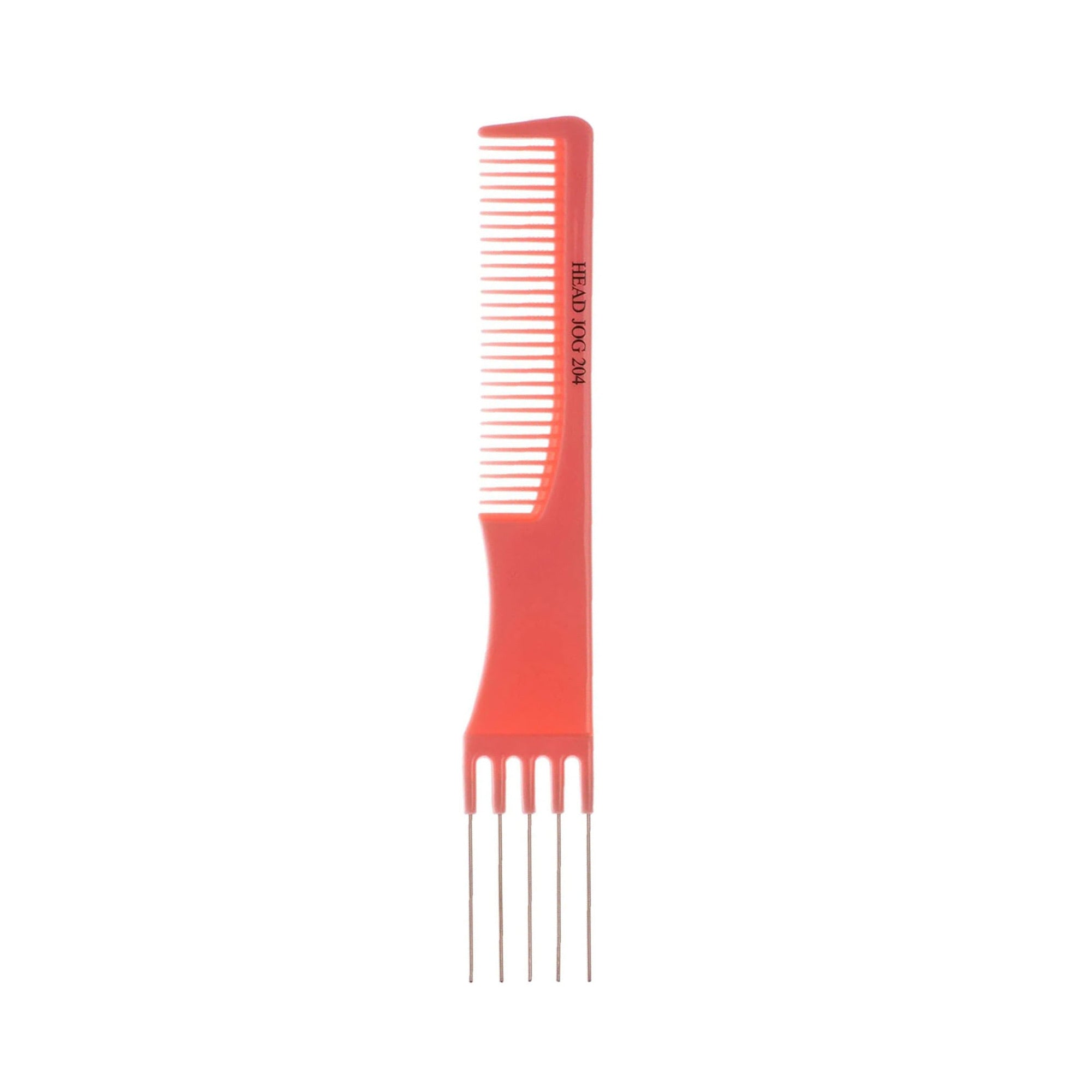 Head Jog - 204 Styling Comb 2in1 Sided Comb & Pin Lift Pink 19cm