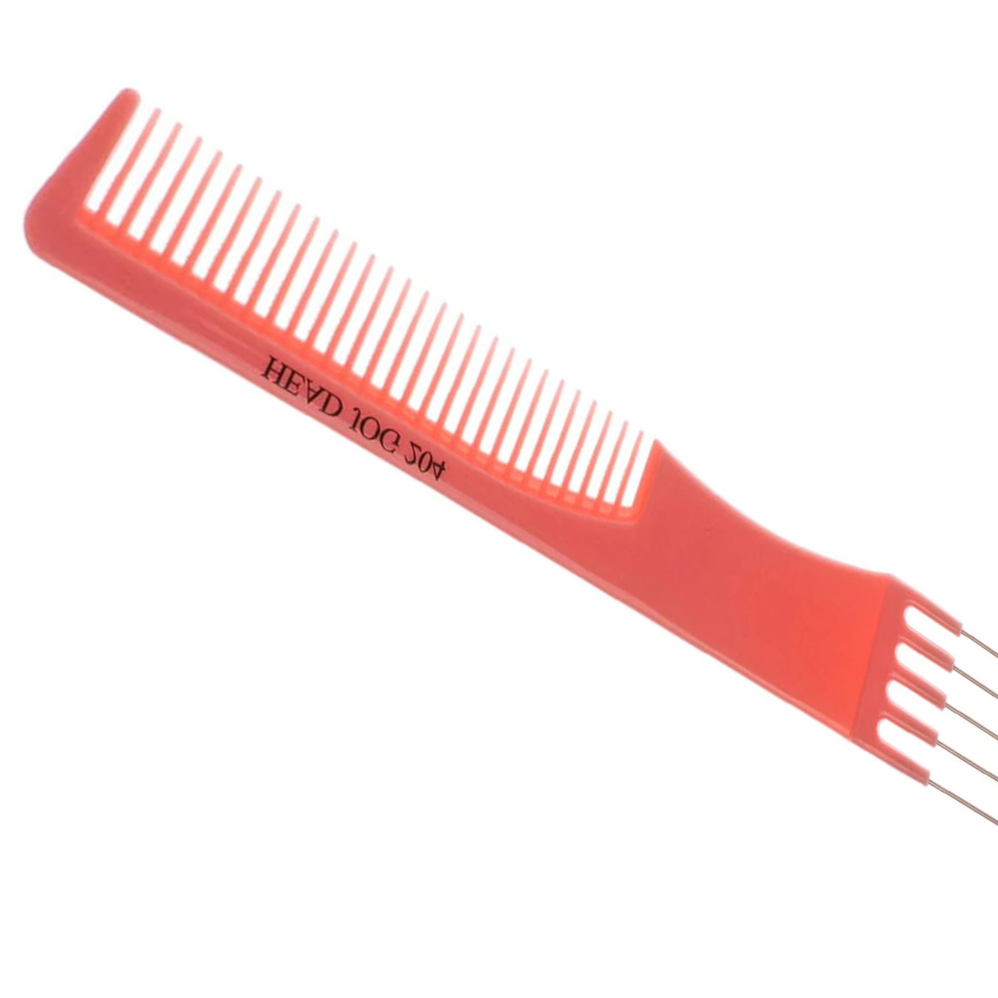 Head Jog - 204 Styling Comb 2in1 Sided Comb & Pin Lift Pink 19cm