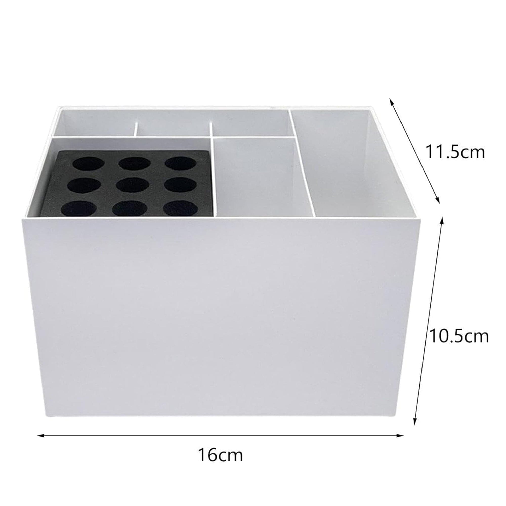 Eson - Scissor & Brush Holder Non-Slip Storage Box With Foam Grip (White) - Eson Direct