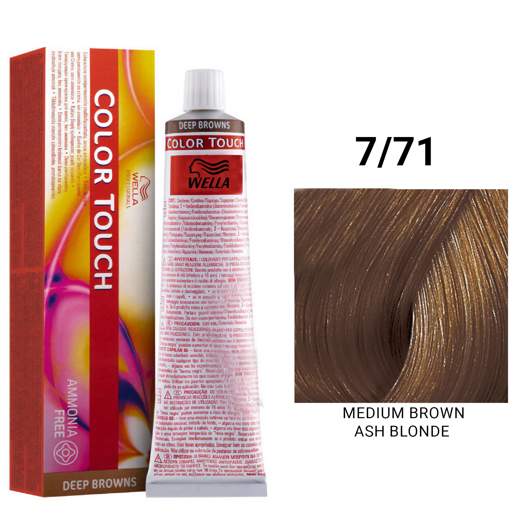 Wella Professionals - Color Touch 7/71 Medium Brown Ash Blonde 60ml