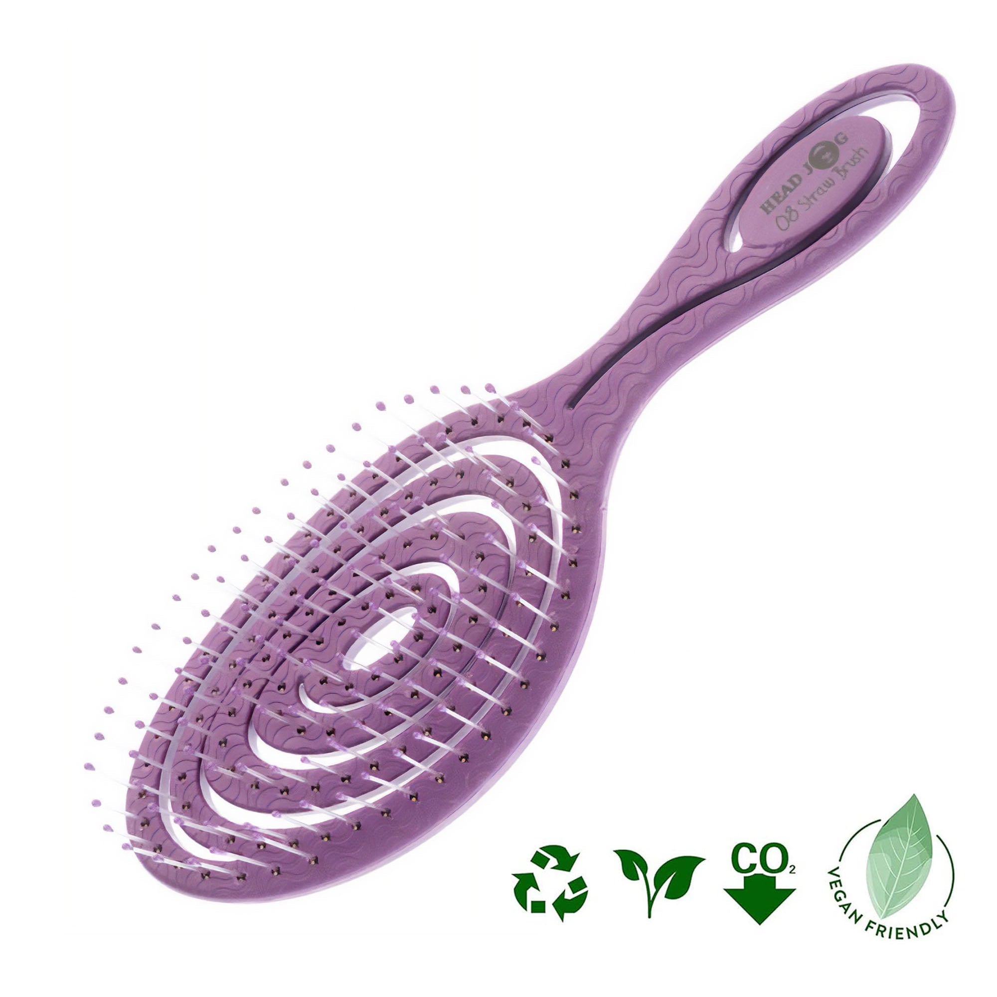 Head Jog - Detangler Straw Brush Berry 22.5cm