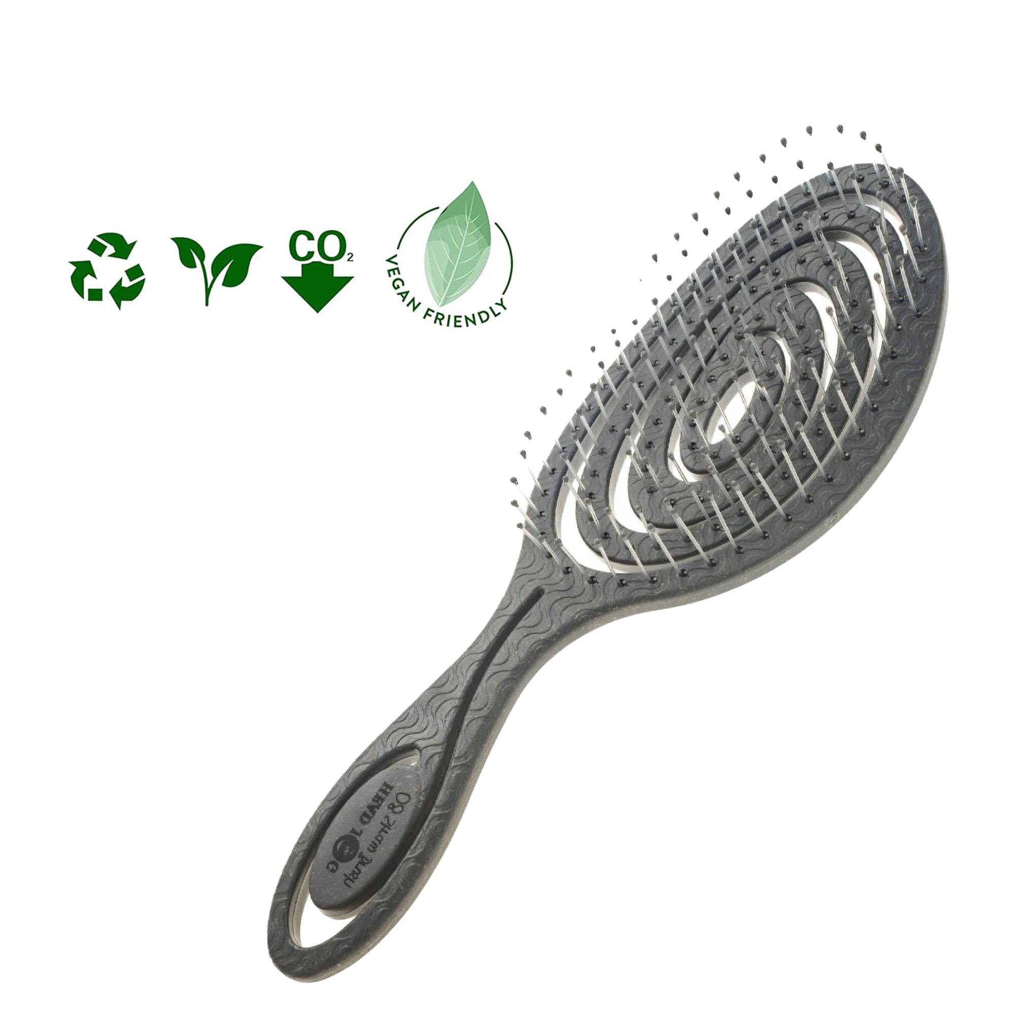 Head Jog - Detangler Straw Brush Monochrome 22.5cm