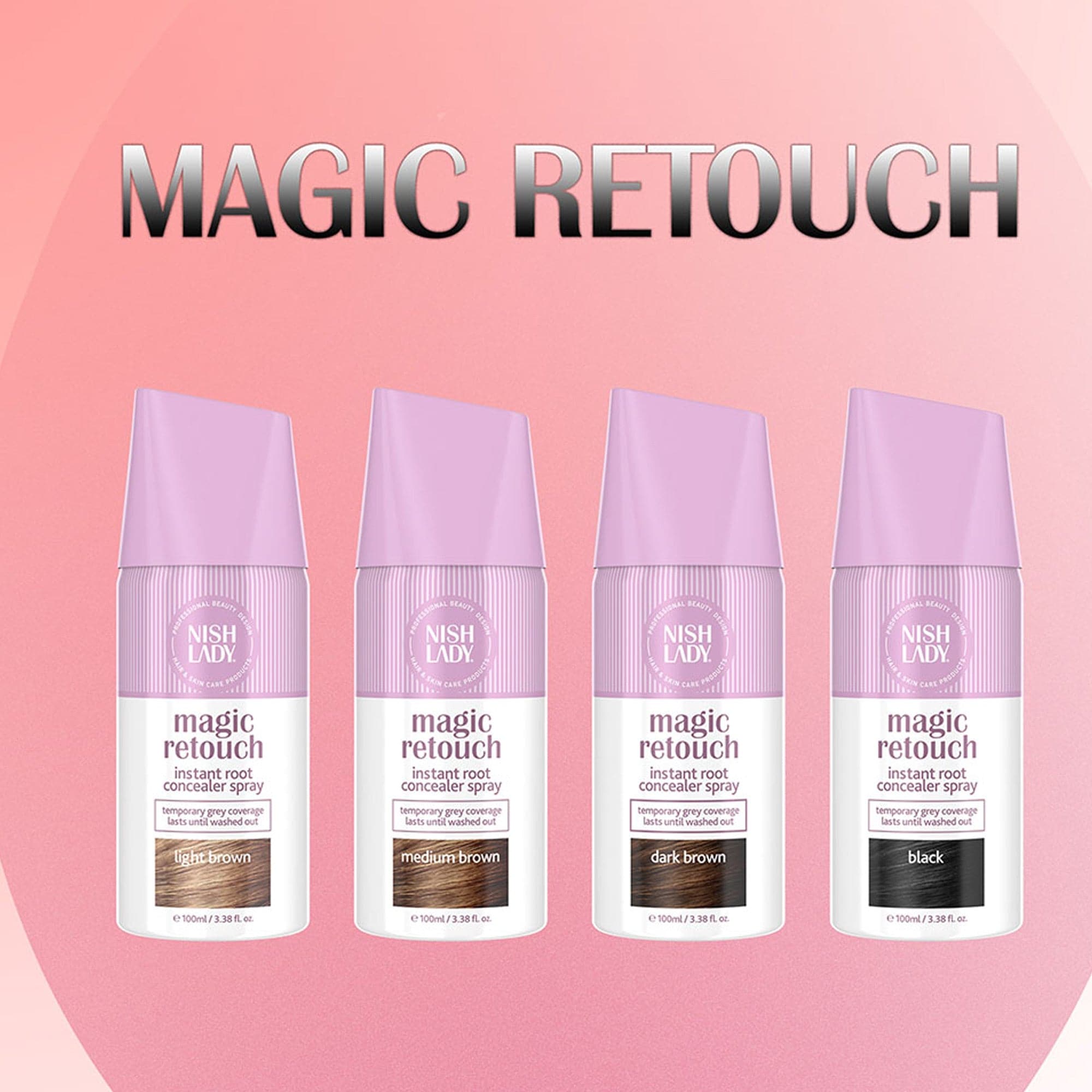 Nishlady - Magic Retouch Spray Light Brown 100ml