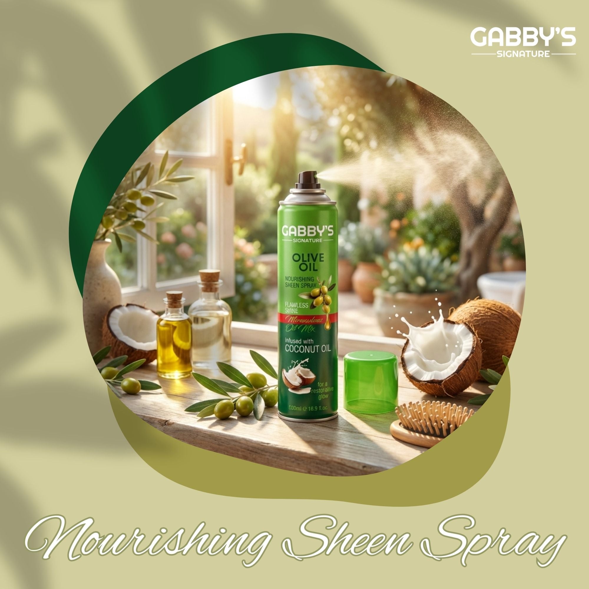 Gabby's Signature - Olive Oil Nourishing Sheen Hair Spray 500ml