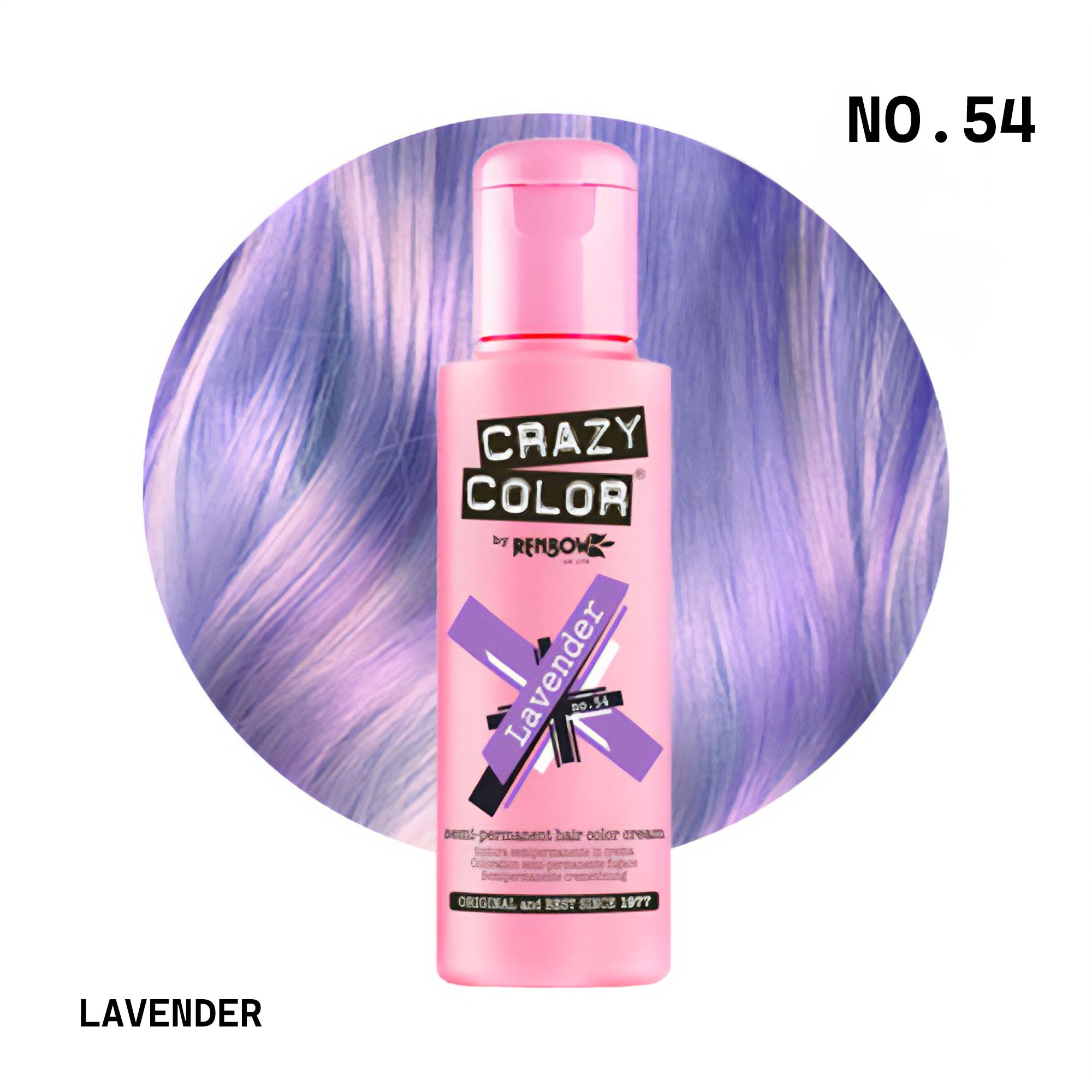 Crazy Color - Semi Permanent Hair Colour Cream Lavender No.54 100ml