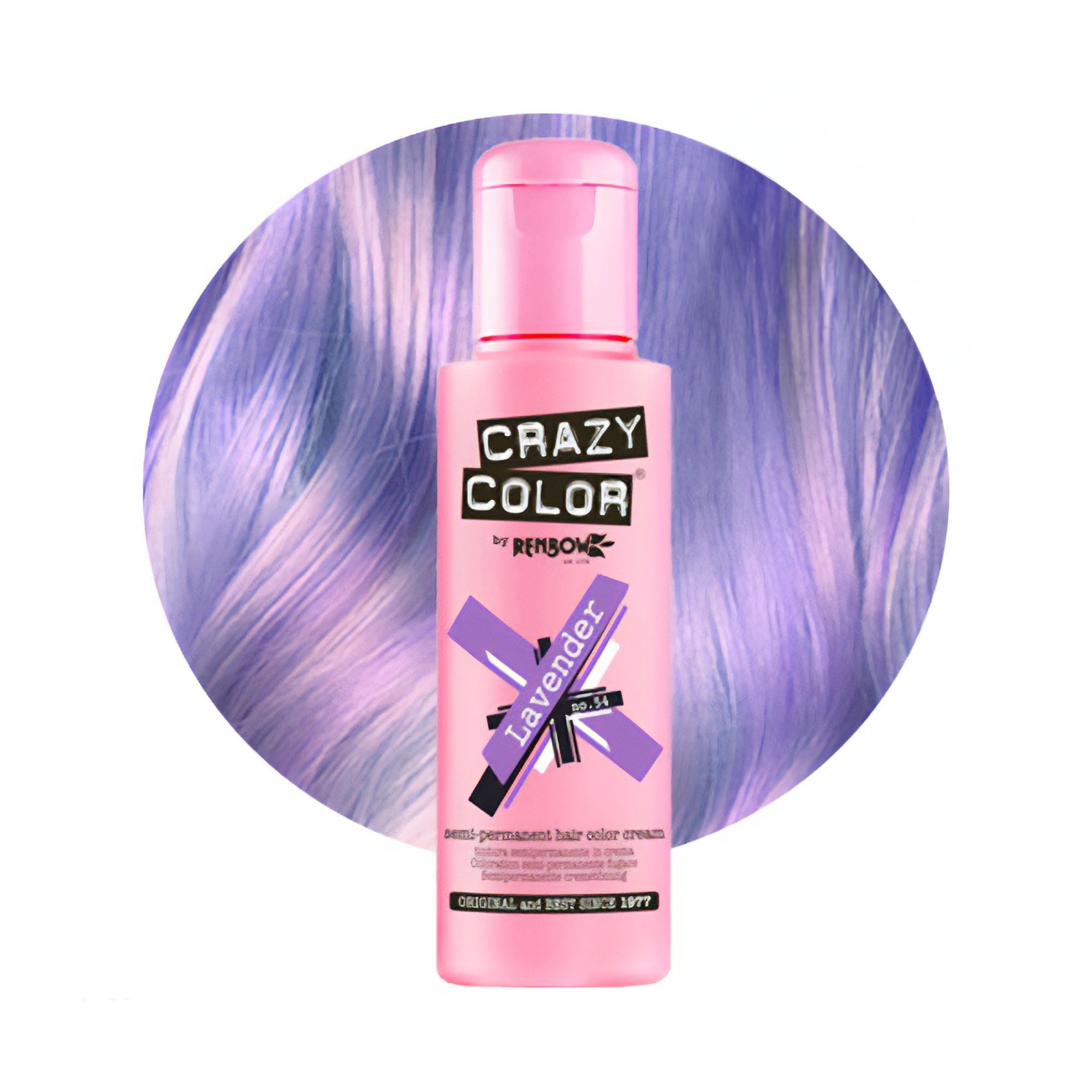 Crazy Color - Semi Permanent Hair Colour Cream Lavender No.54 100ml