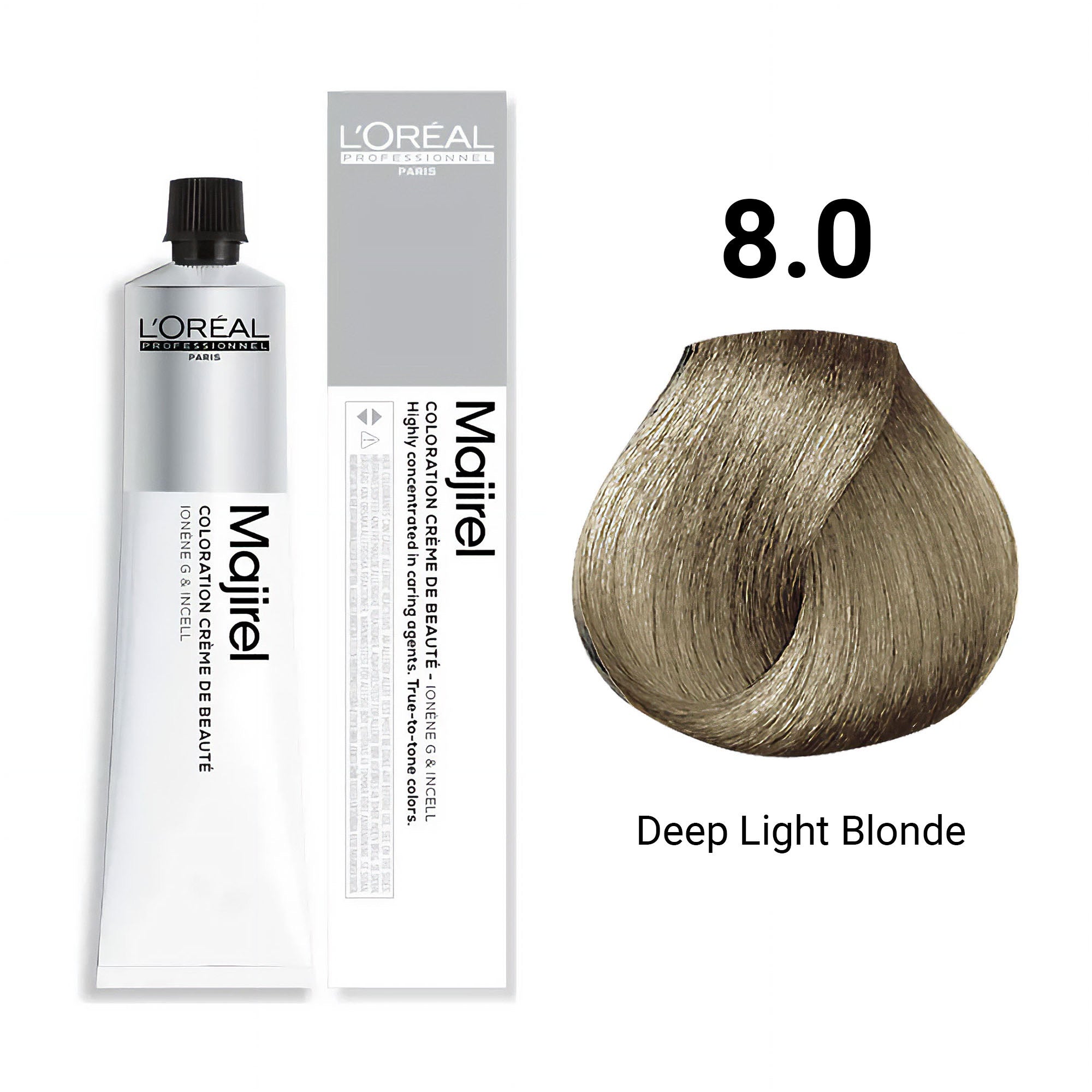 Loreal Professionnel - Majirel Permanent Hair Colour 8.0 Deep Light Blonde 50ml