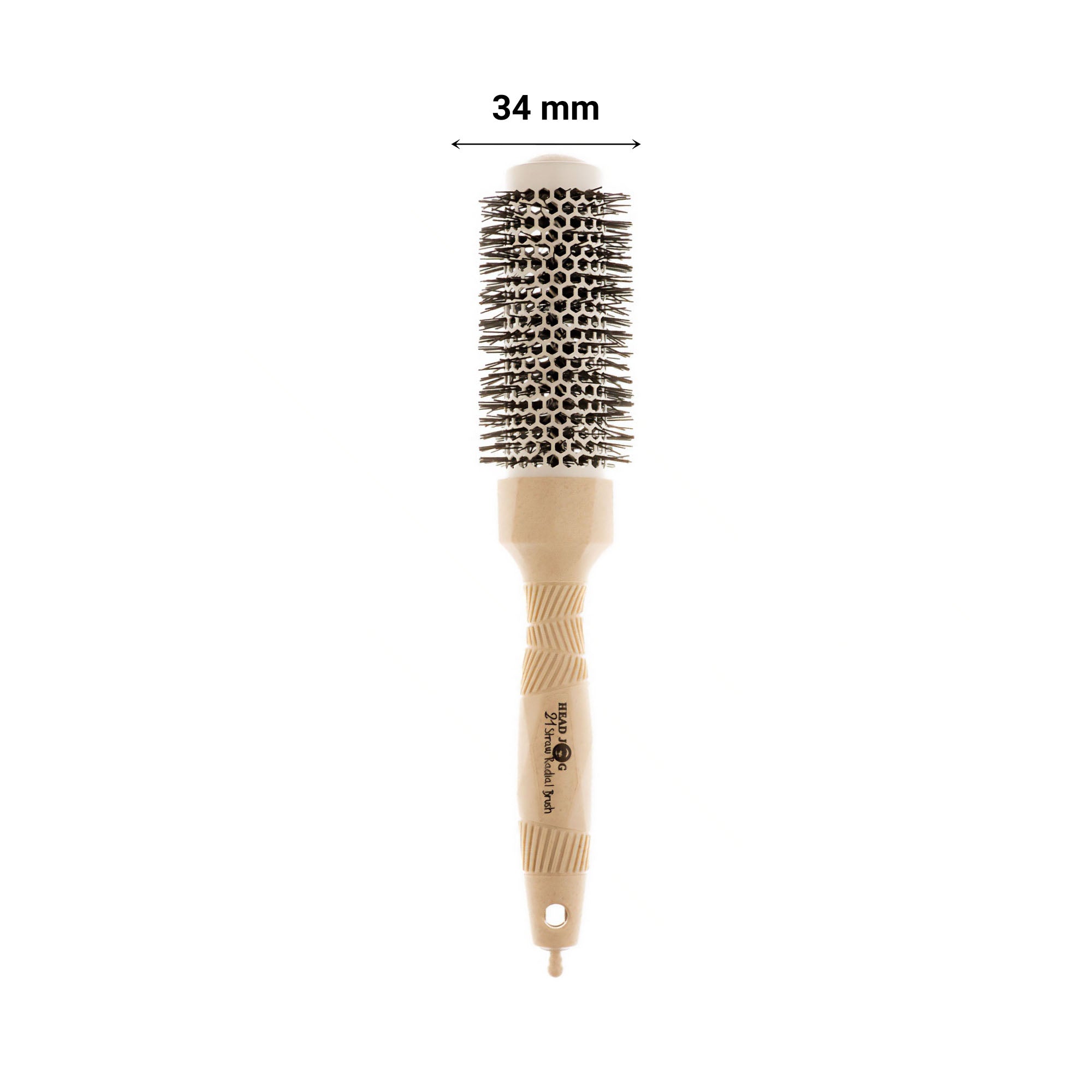 Head Jog - 21 Straw Radial Round Brush 34mm