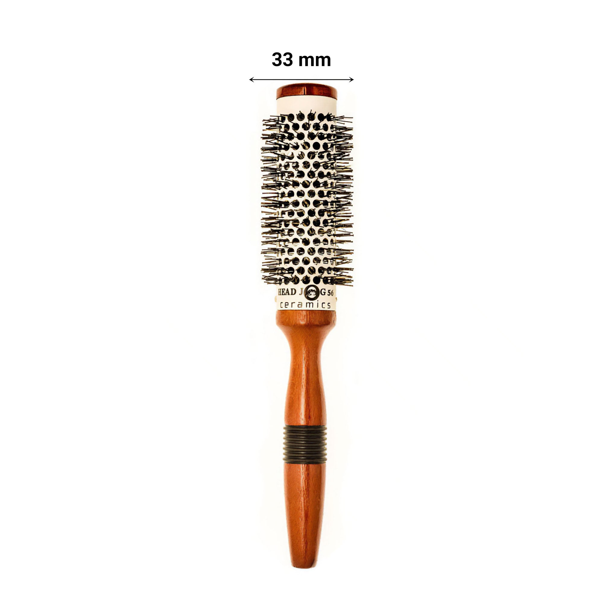 Head Jog - 56 Ceramic Wooden Radial Round Brush 33mm