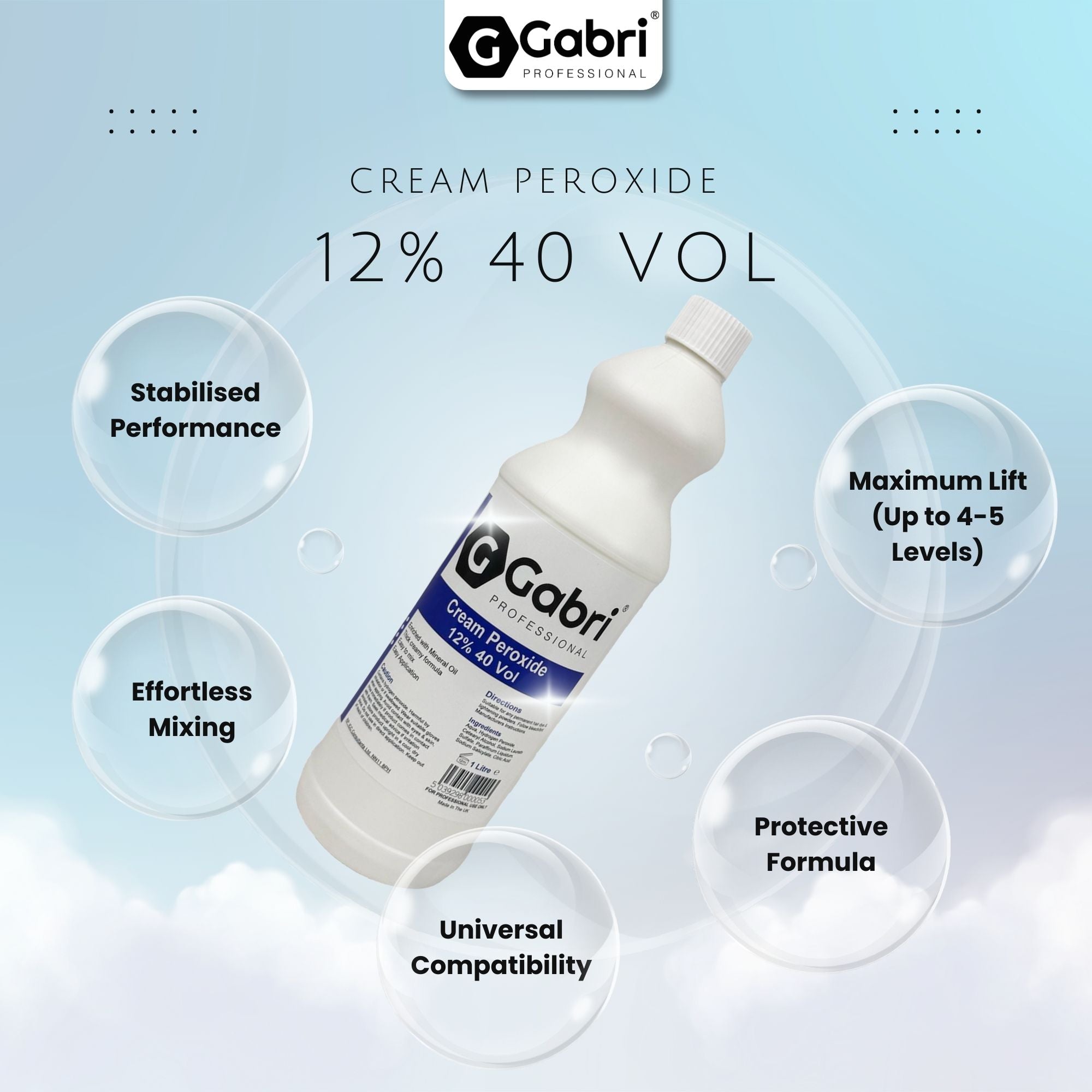 Gabri Professional - Cream Peroxide 12% 40 Vol 1000ml
