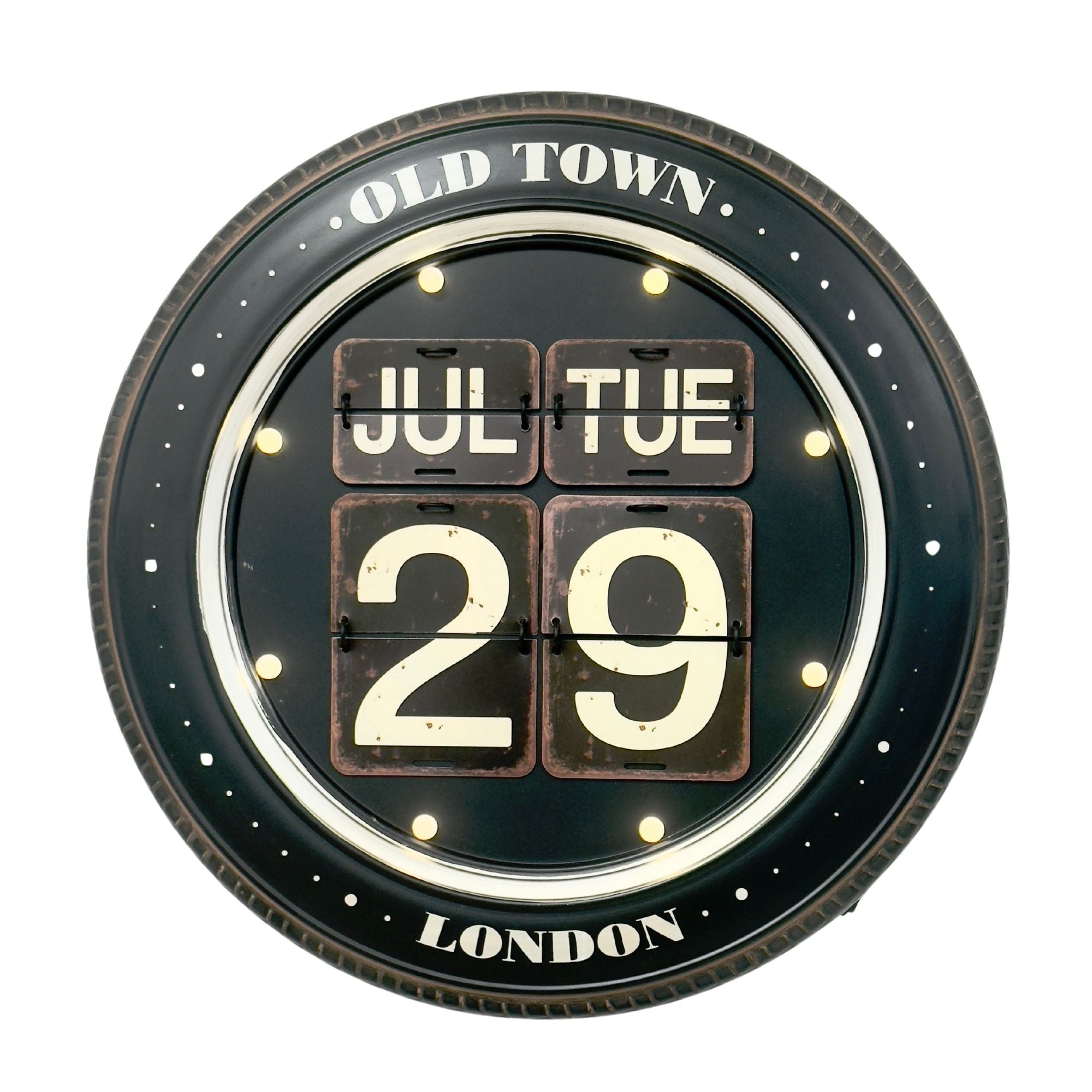 Eson - Vintage Style Flip Calendar With Led Lights