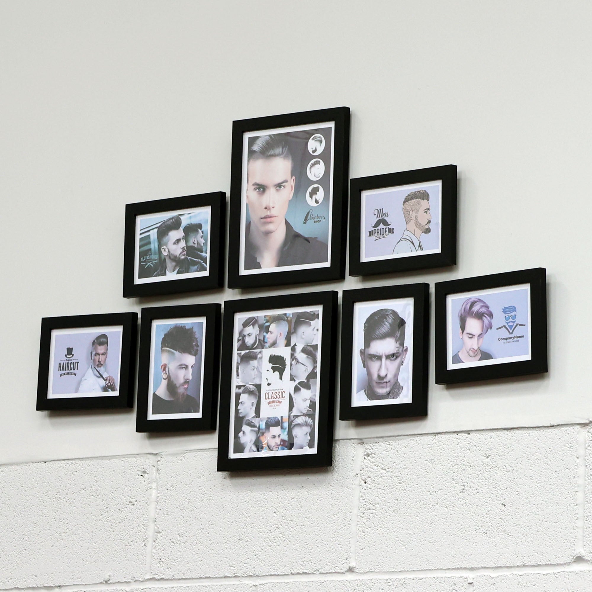 Eson - Barbershop Wall Art Set 8pcs