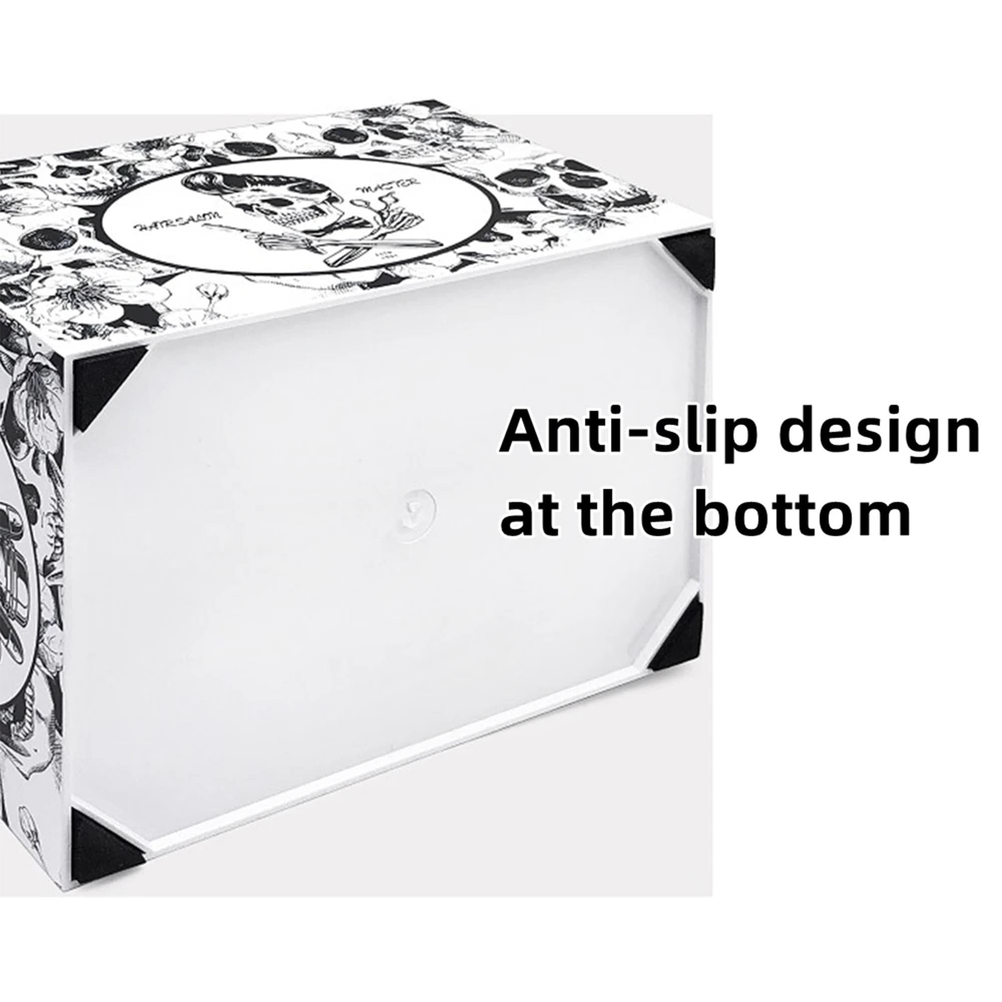 Eson - Scissor & Brush Holder Non-Slip Black Patterned (White) - Eson Direct