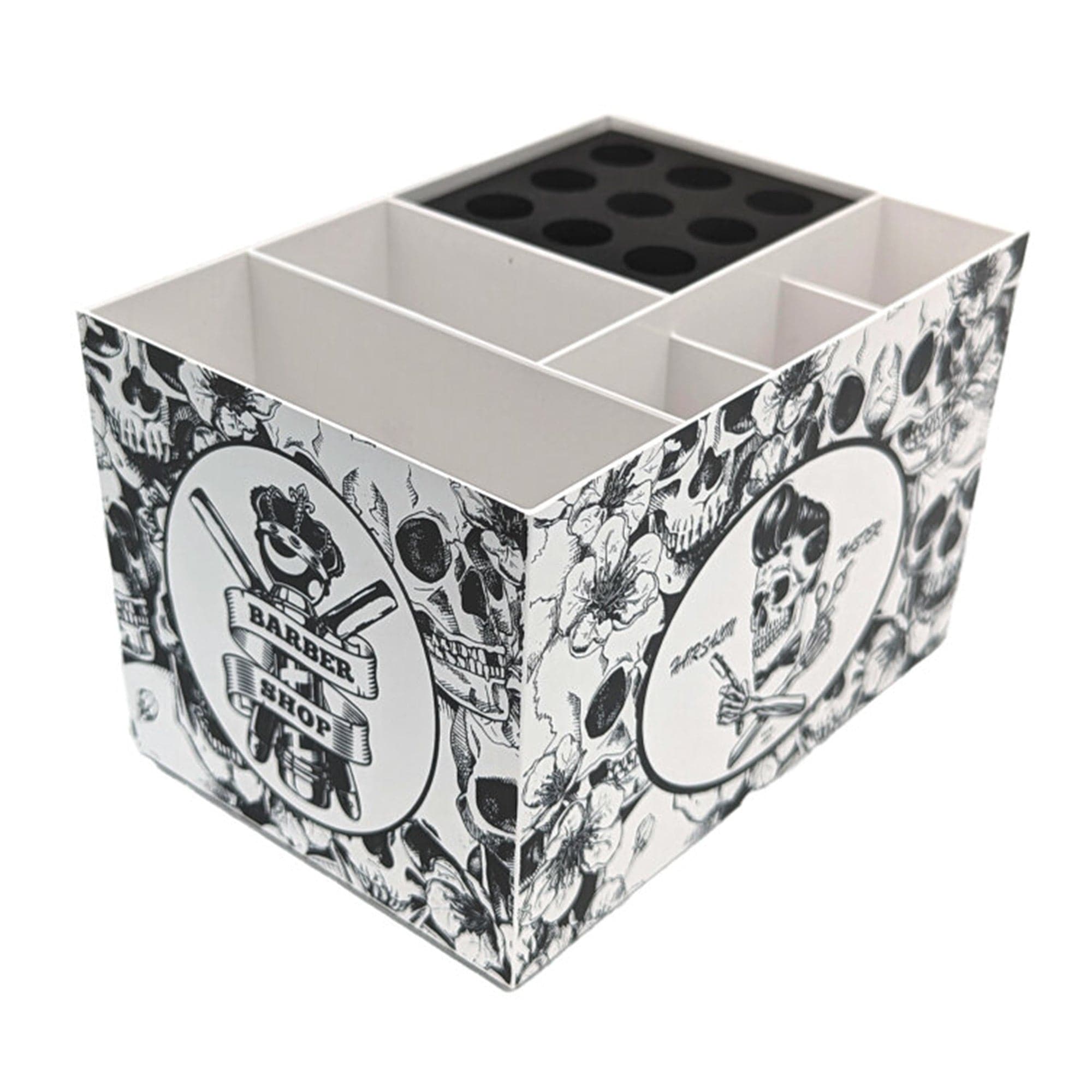 Eson - Scissor & Brush Holder Non-Slip Black Patterned (White) - Eson Direct