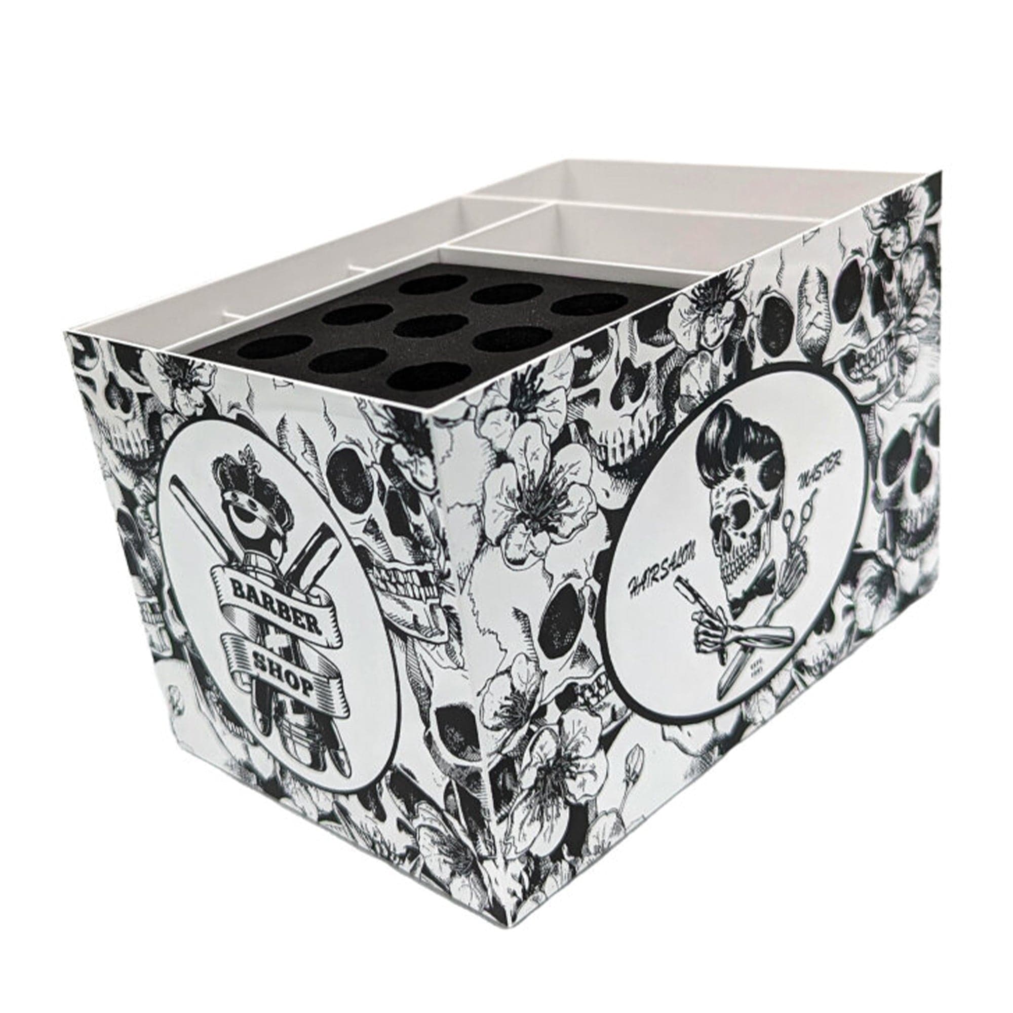 Eson - Scissor & Brush Holder Non-Slip Black Patterned (White) - Eson Direct