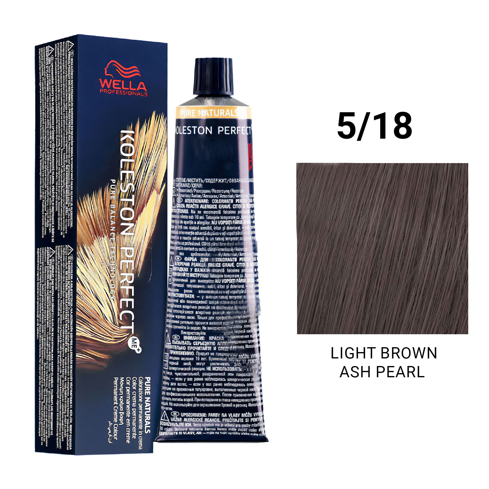 Wella Professionals - Koleston Perfect Me+ 5/18 Light Brown Ash Pearl 60ml