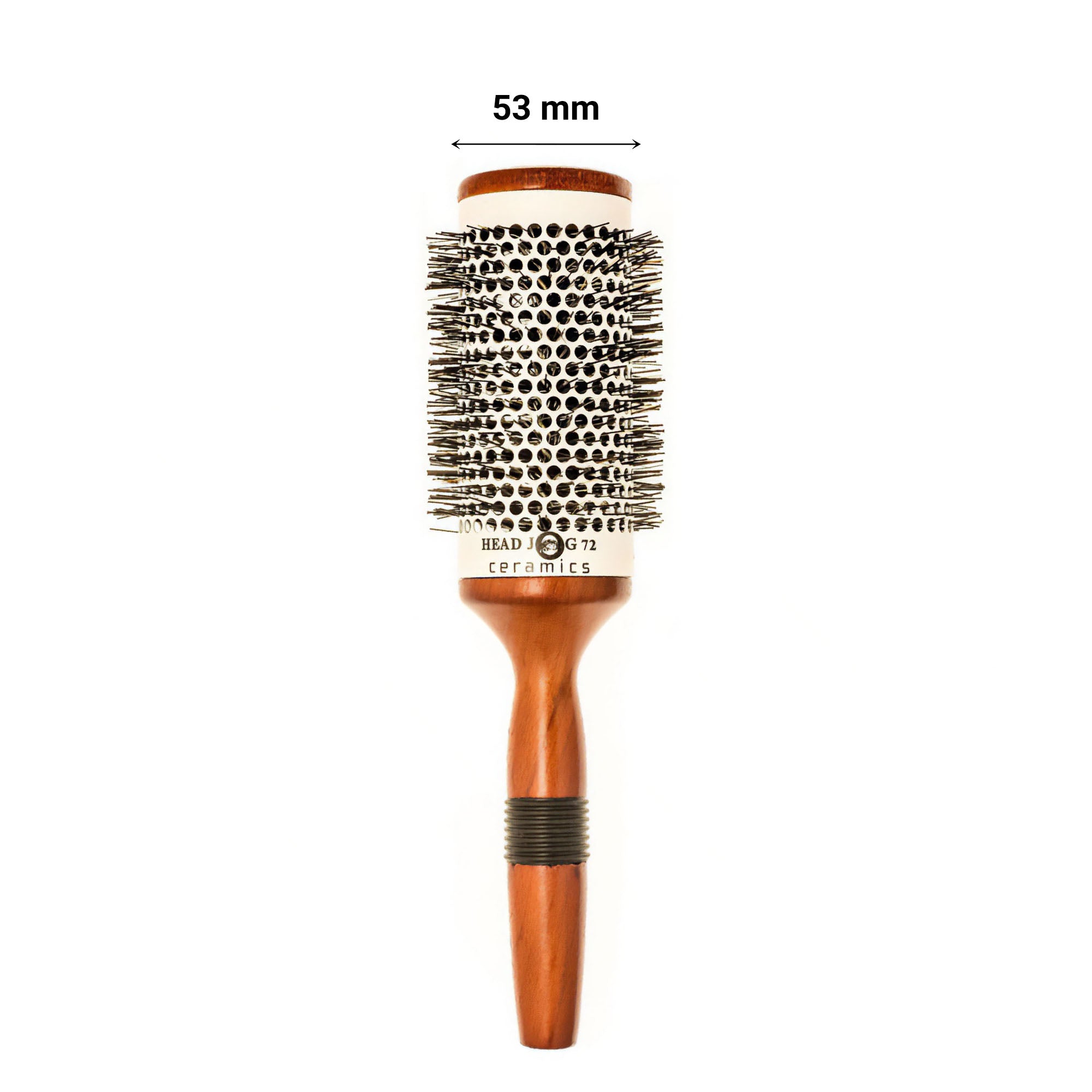 Head Jog - 72 Ceramic Wooden Radial Round Brush 53mm