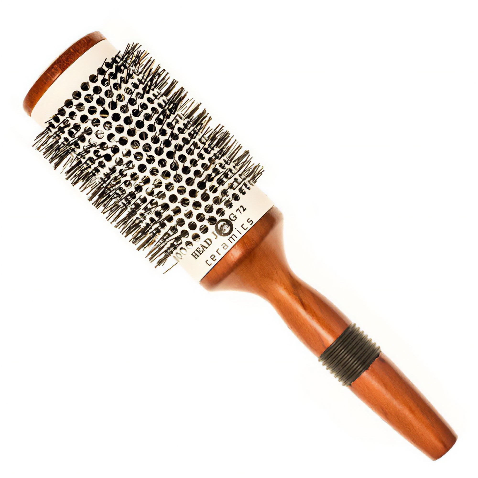 Head Jog - 72 Ceramic Wooden Radial Round Brush 53mm