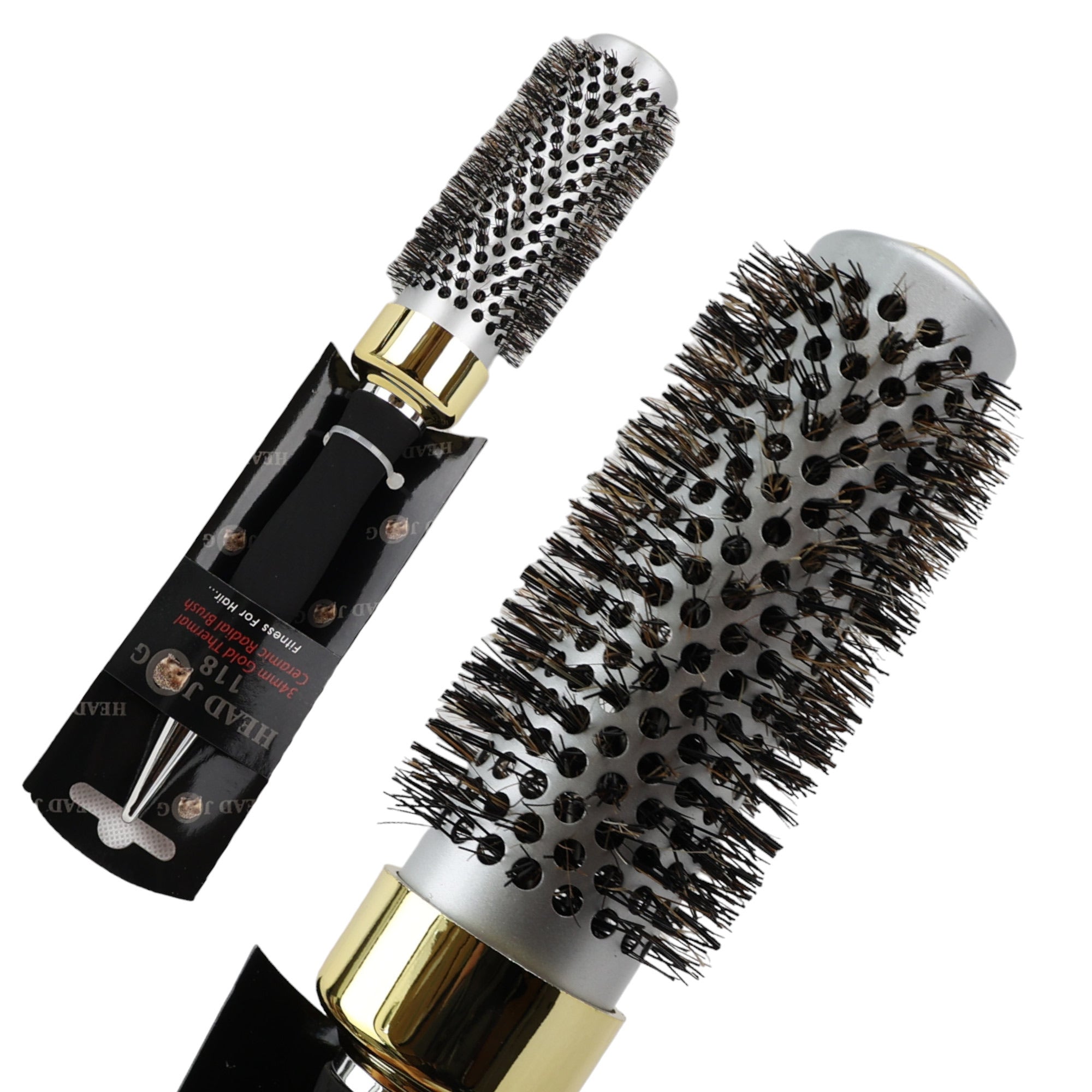 Head Jog - 118 Gold Thermal Ceramic Radial Round Brush 34mm