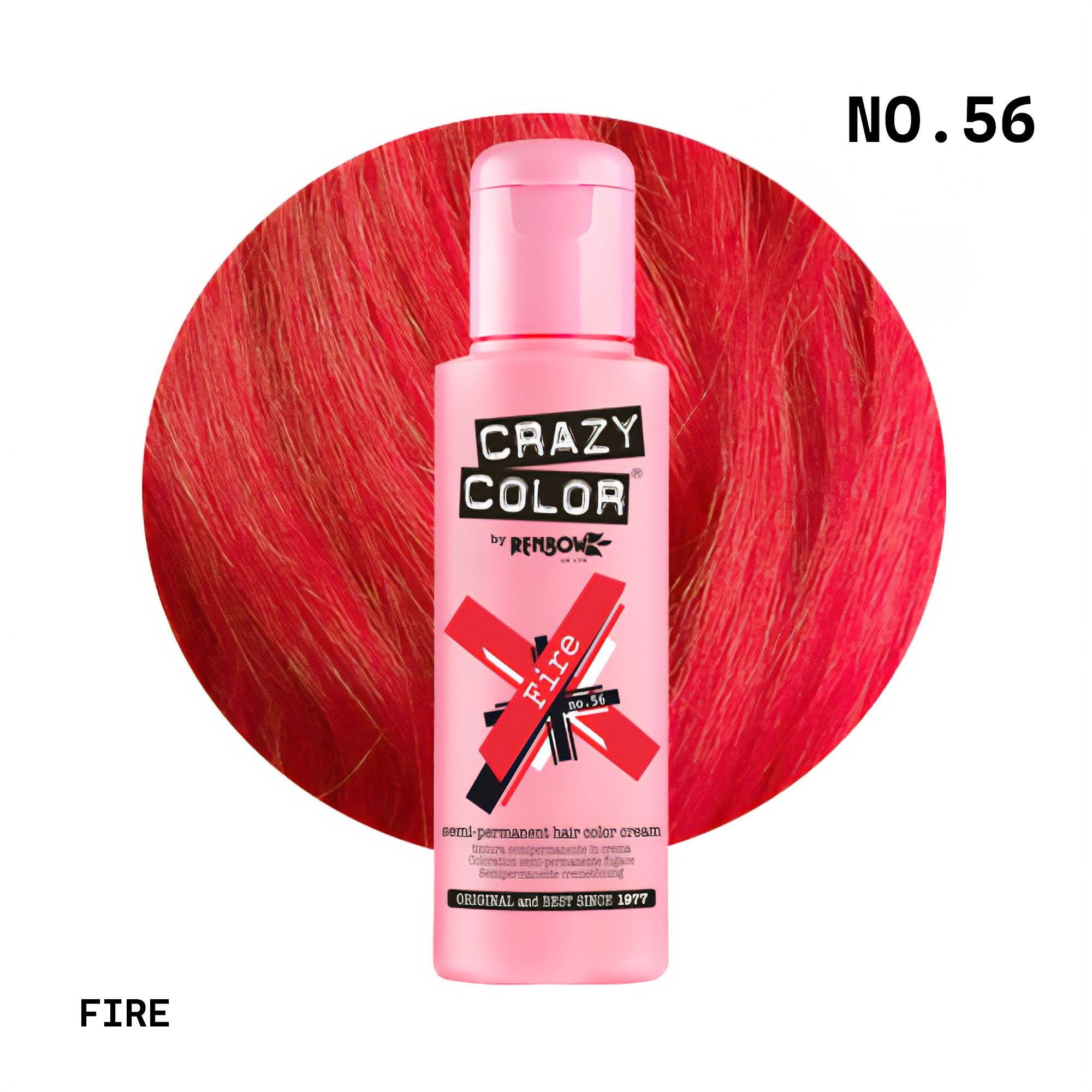 Crazy Color - Semi Permanent Hair Colour Cream Fire No.56 100ml