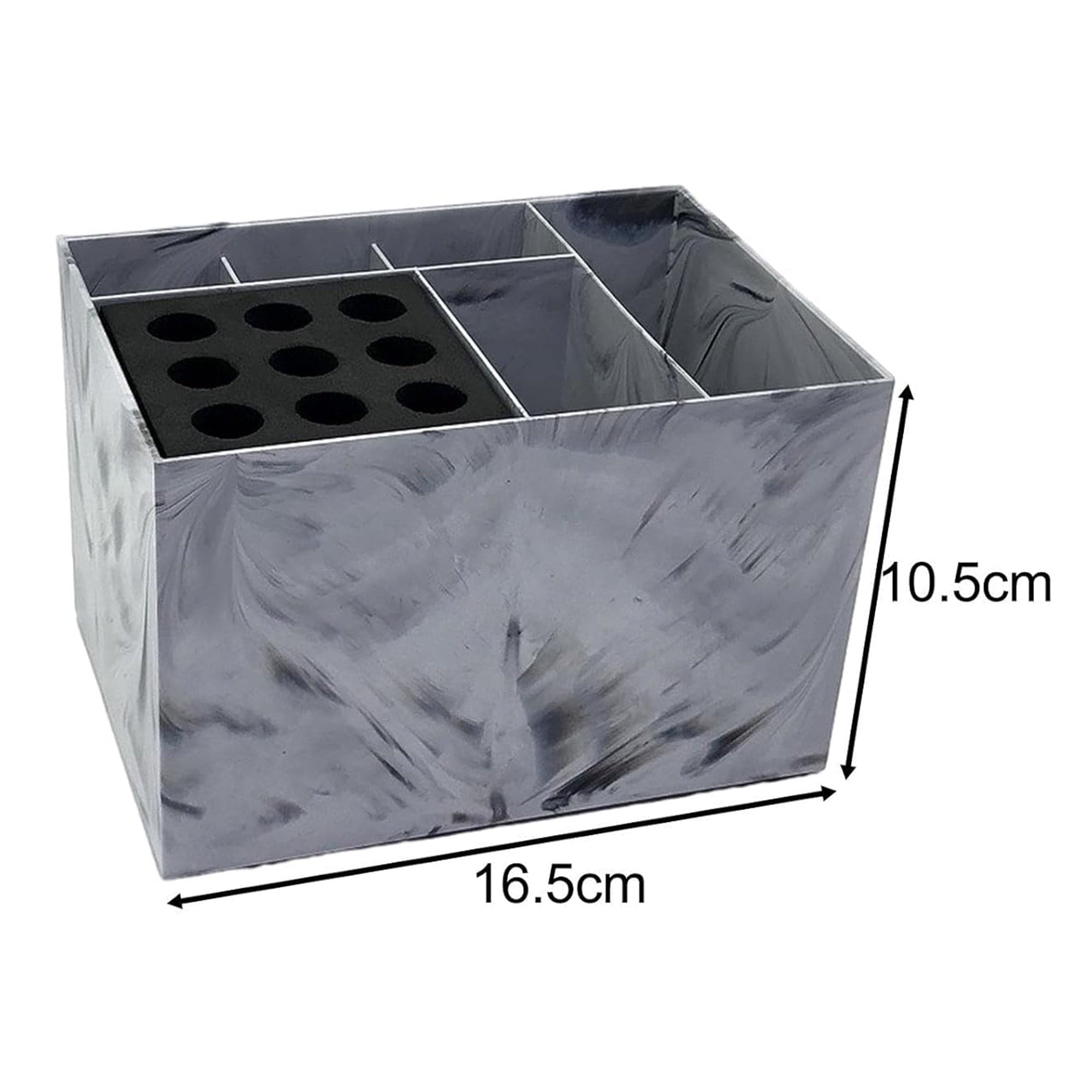 Eson - Scissor & Brush Holder Non-Slip Storage Box (Grey Marble) - Eson Direct