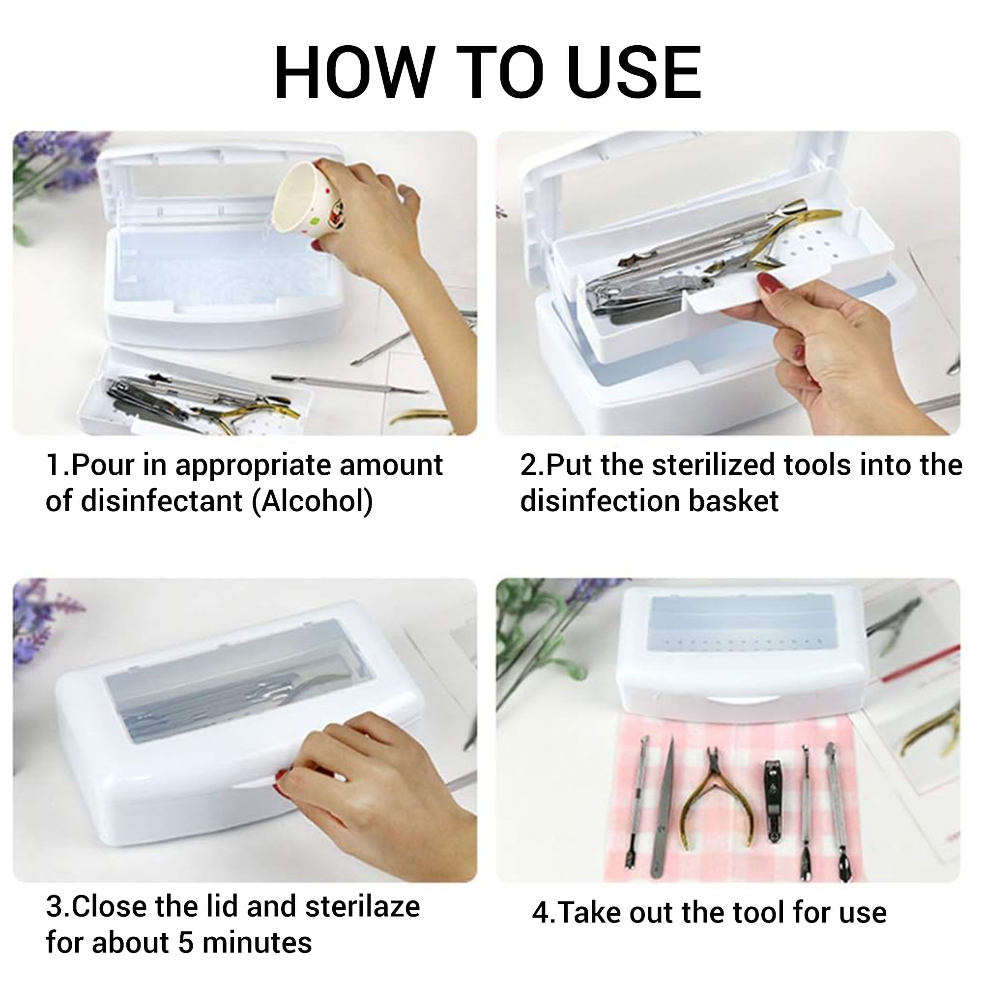 Kiepe - Nail Tools Steriliser Disinfection Tray Box