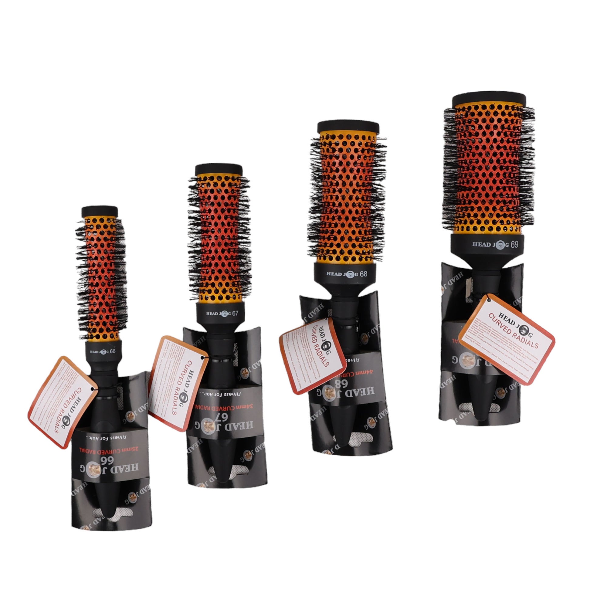 Head Jog - Curve Radial Round Brush Set 4pcs