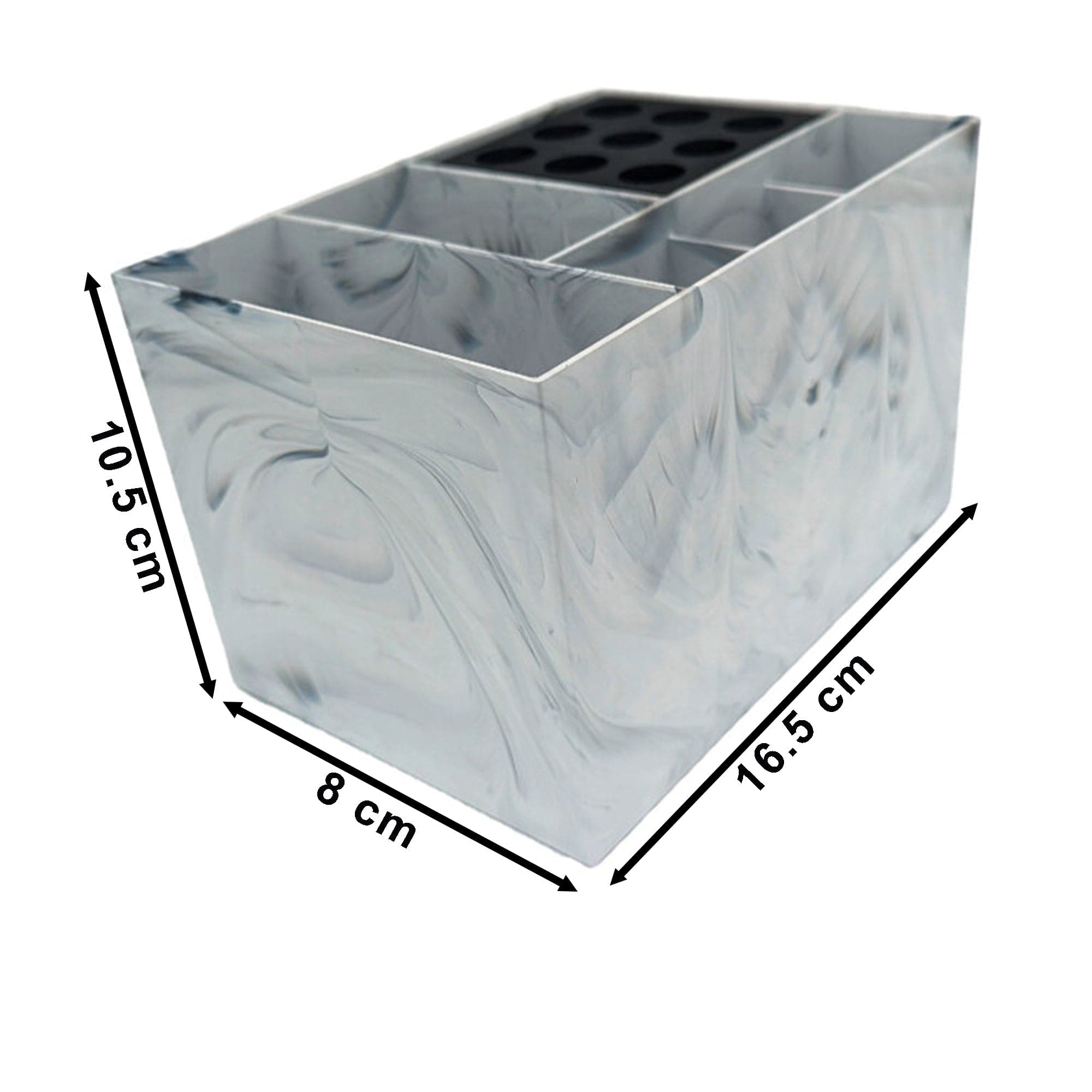 Eson - Scissor & Brush Holder Non-Slip Storage Box (White Marble) - Eson Direct