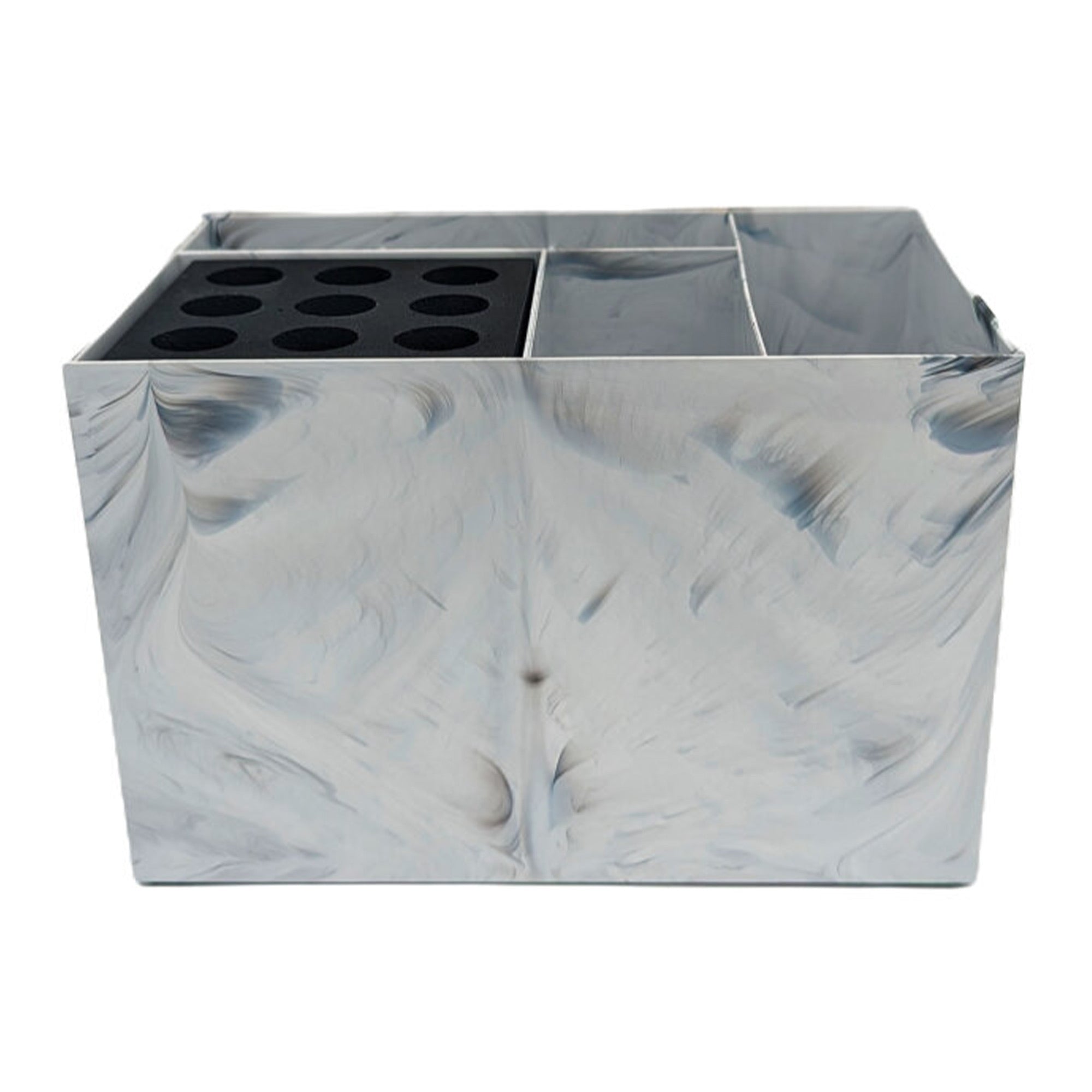 Eson - Scissor & Brush Holder Non-Slip Storage Box (White Marble)