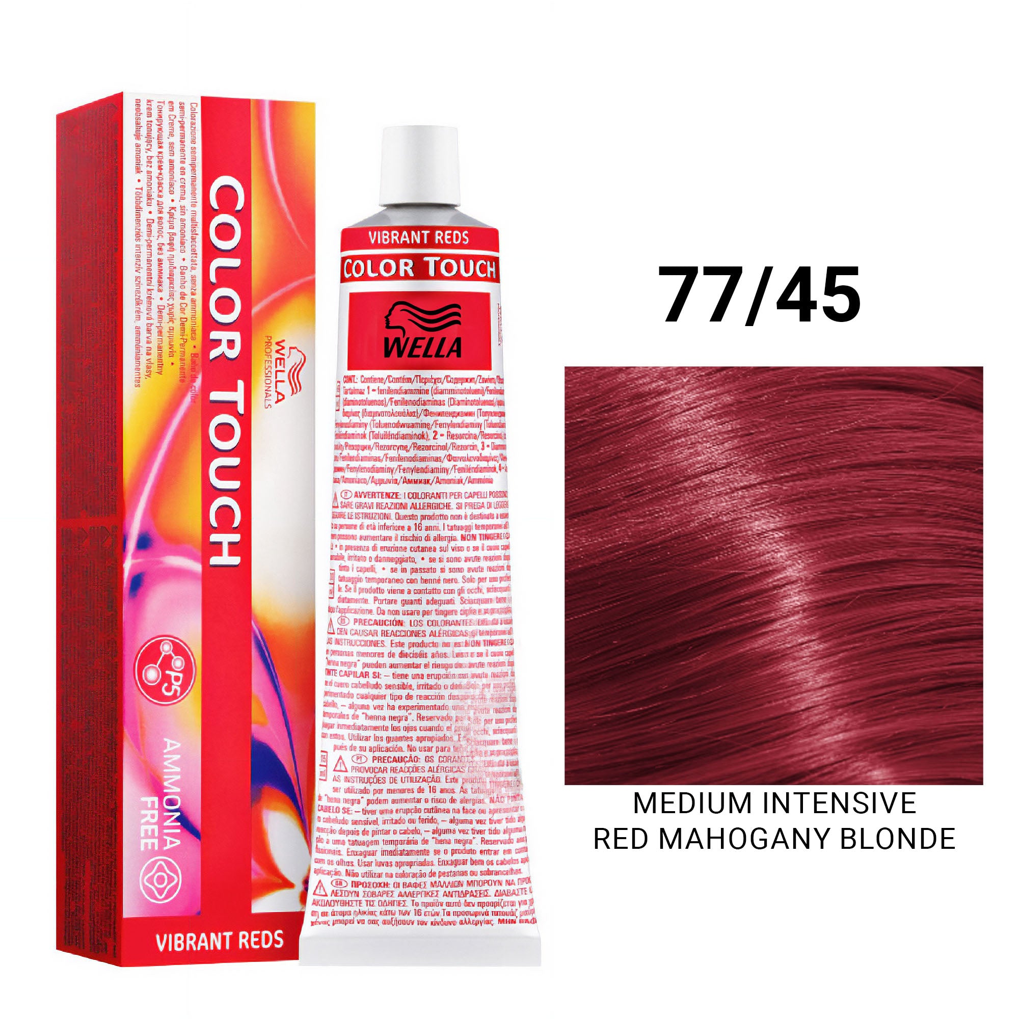 Wella Professionals - Color Touch 77/45 Medium Intensive Red Mahogany Blonde 60ml