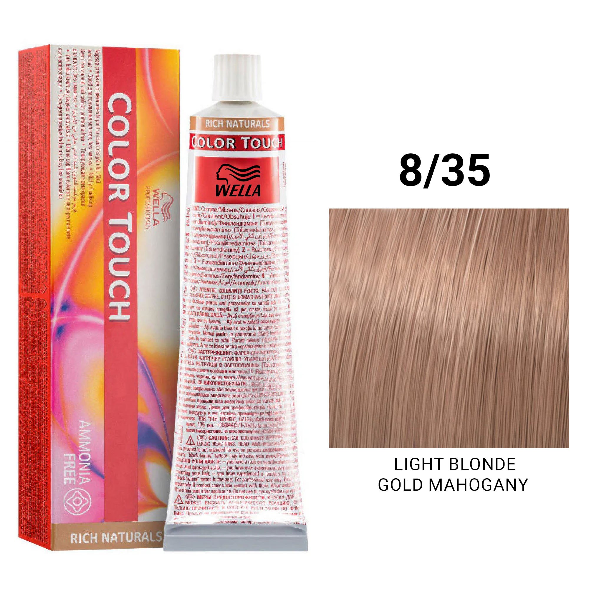 Wella Professionals - Color Touch 8/35 Light Blonde Gold Mahogany 60ml