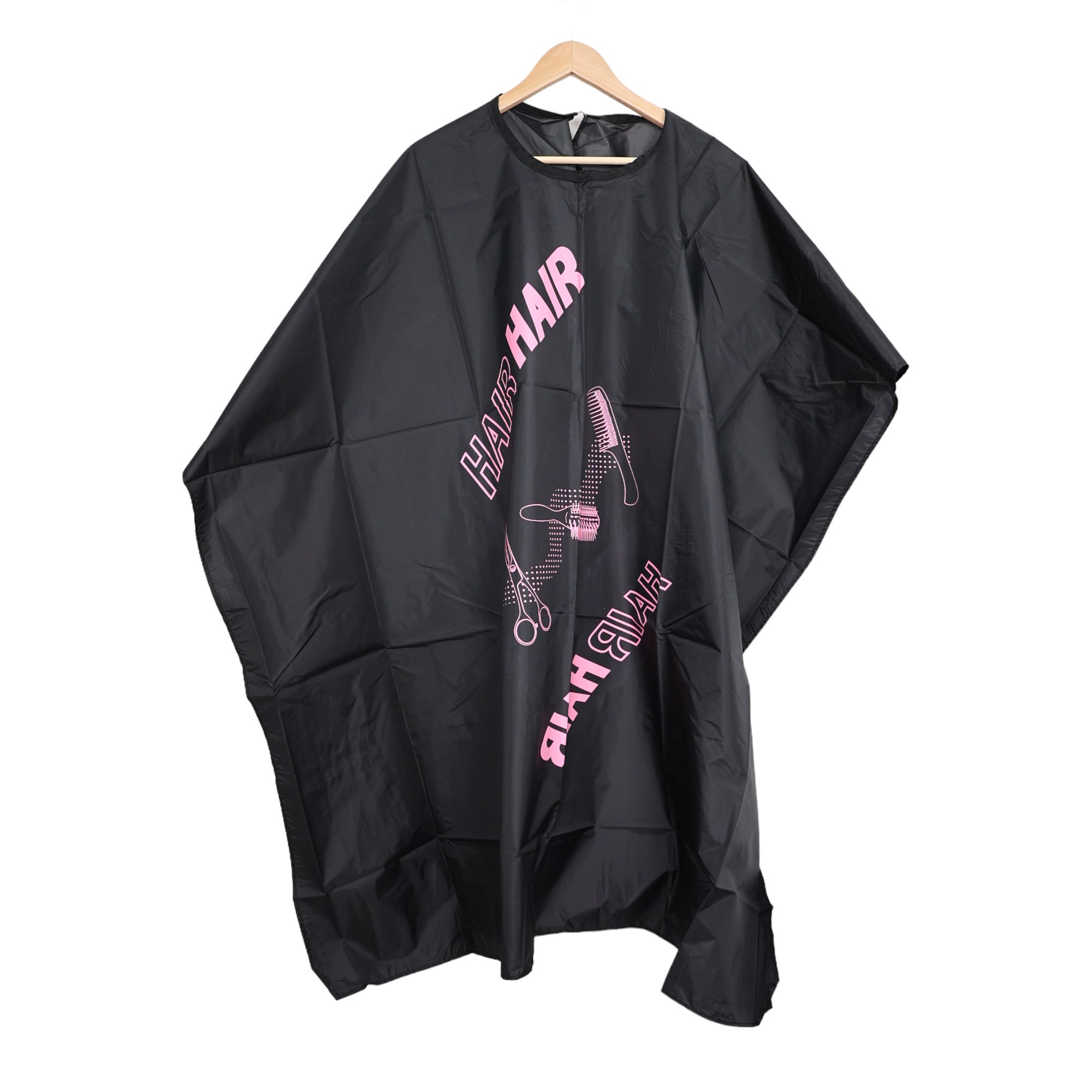 Hair Tools - Barber Hairdressing Hair Cutting Cape & Gown (Black & Pink)