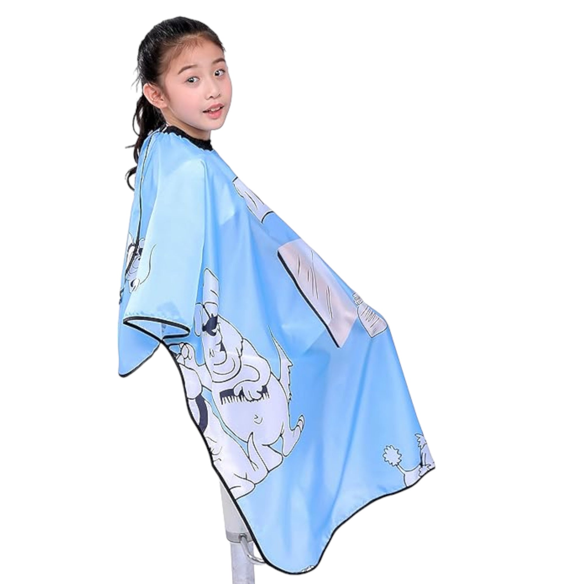 Hair Tools - Barber Hairdressing Kids Hair Cutting Cape & Gown Doggy Blue