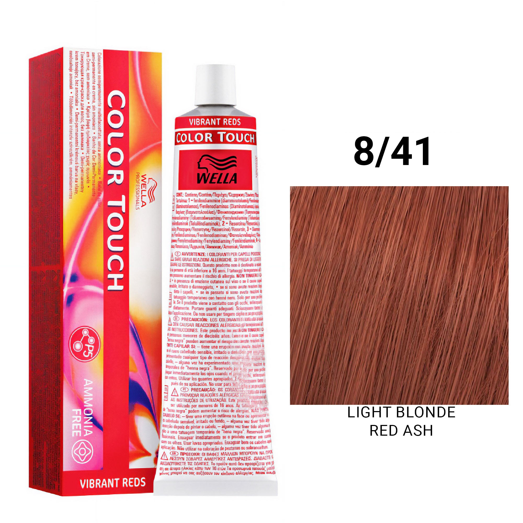 Wella Professionals - Color Touch 8/41 Light Blonde Red Ash 60ml