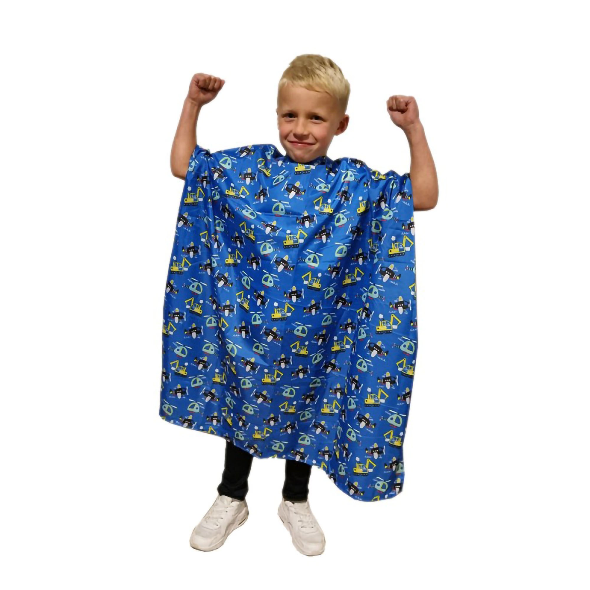 Hair Tools - Barber Hairdressing Kids Hair Cutting Cape & Gown Aeroplane Blue