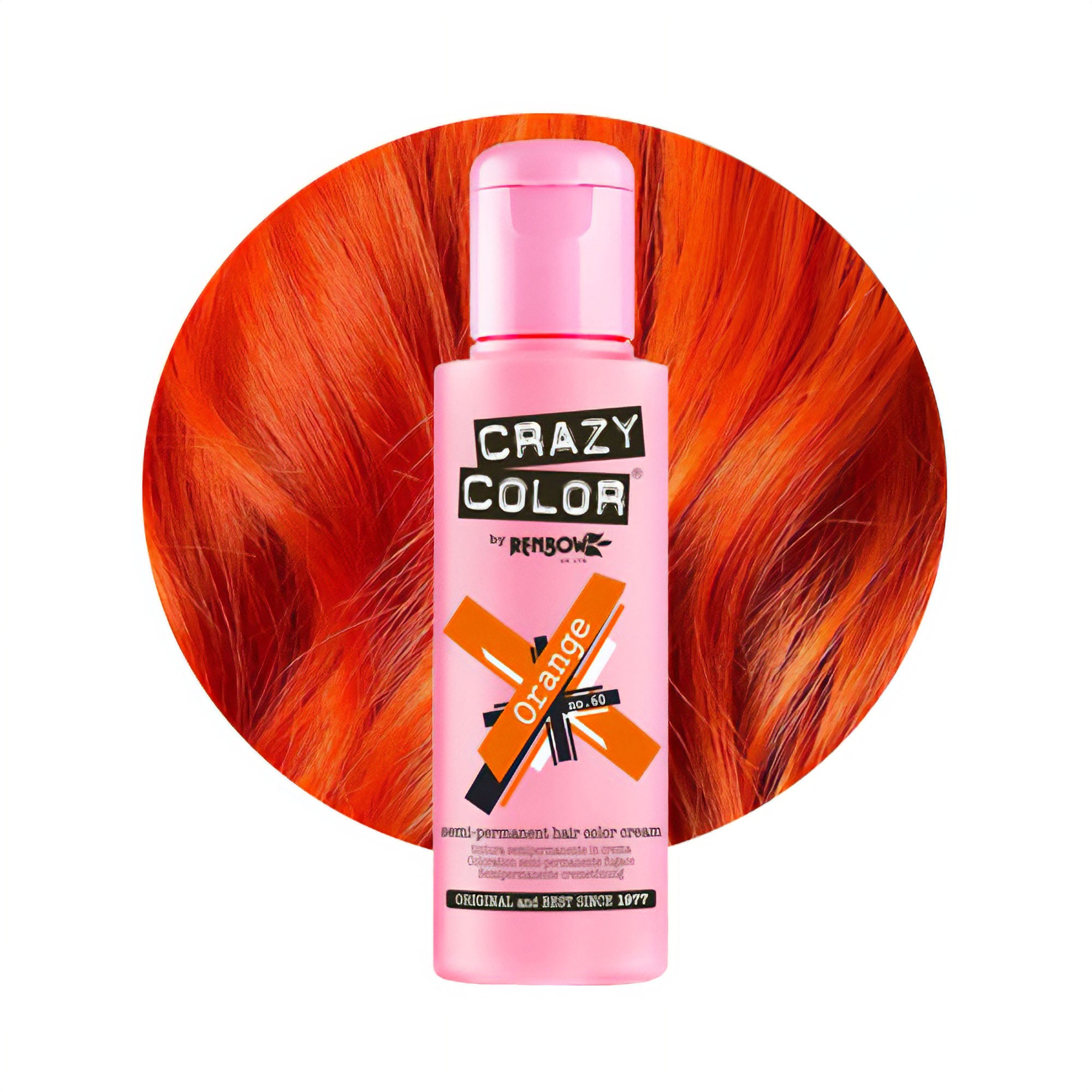 Crazy Color - Semi Permanent Hair Colour Cream Orange No.60 100ml