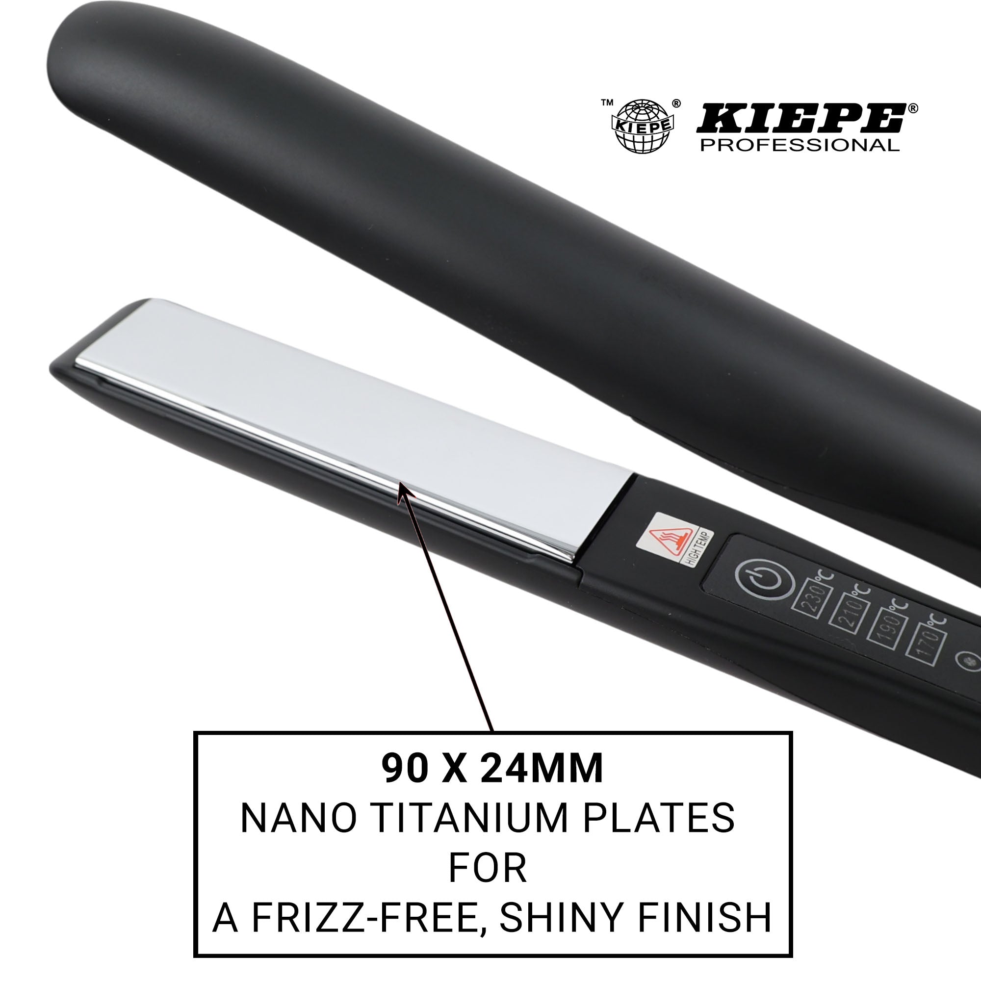 Kiepe - Hair Straightener Noir Caresse 30W Black