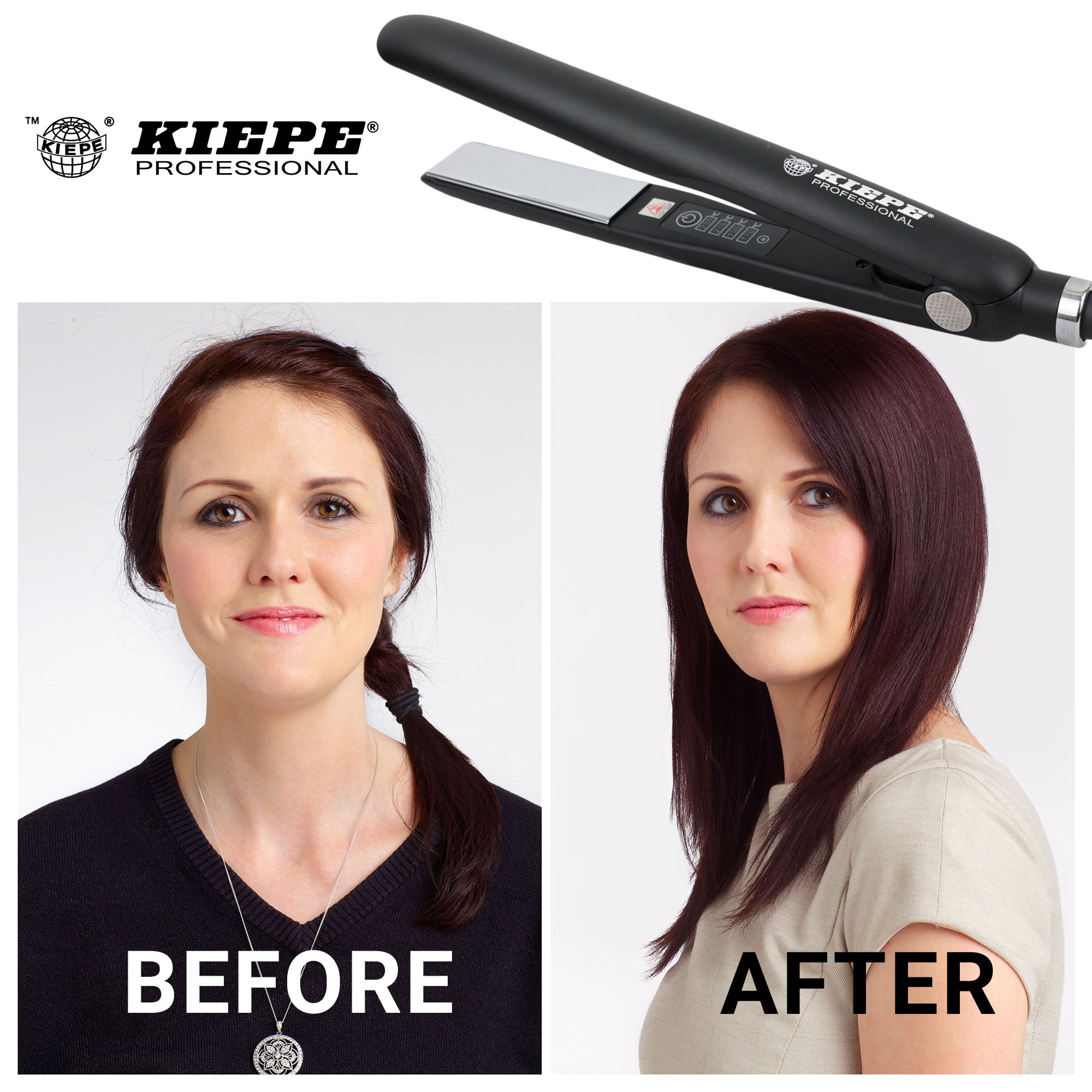 Kiepe - Hair Straightener Noir Caresse 30W Black