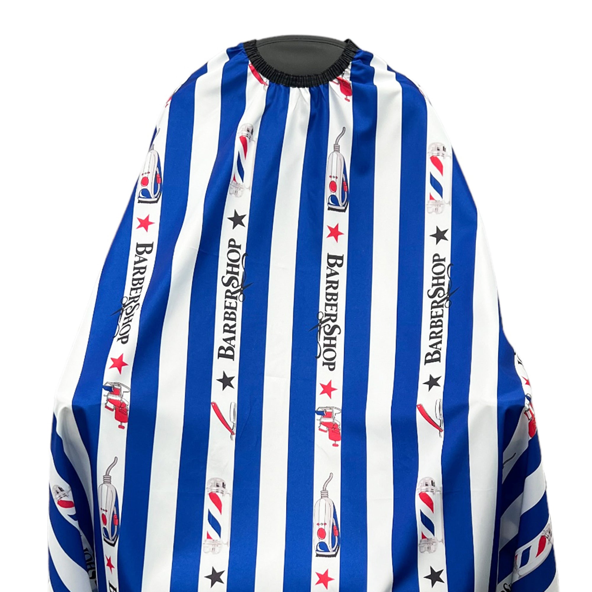 Gabri - Barber Hairdressing Hair Cutting Capes & Gowns Blue & White Stripes