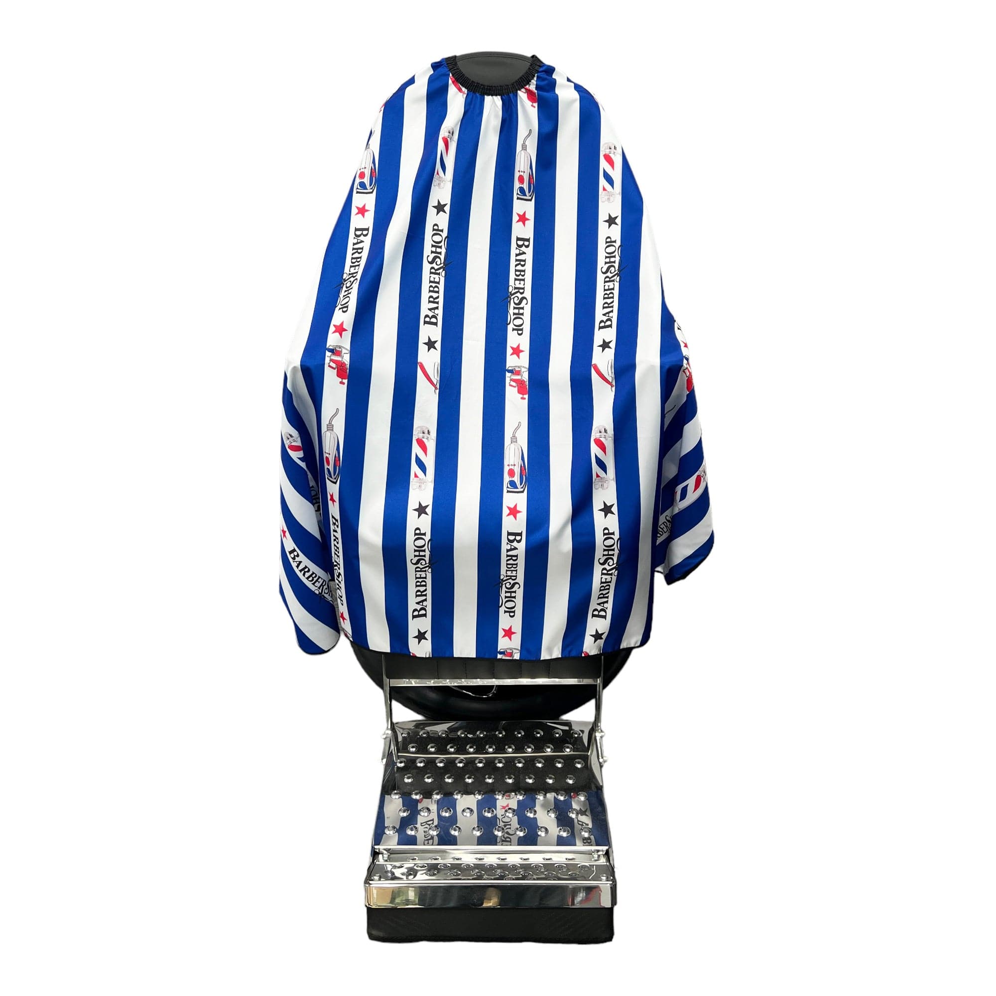 Gabri - Barber Hairdressing Hair Cutting Capes & Gowns Blue & White Stripes