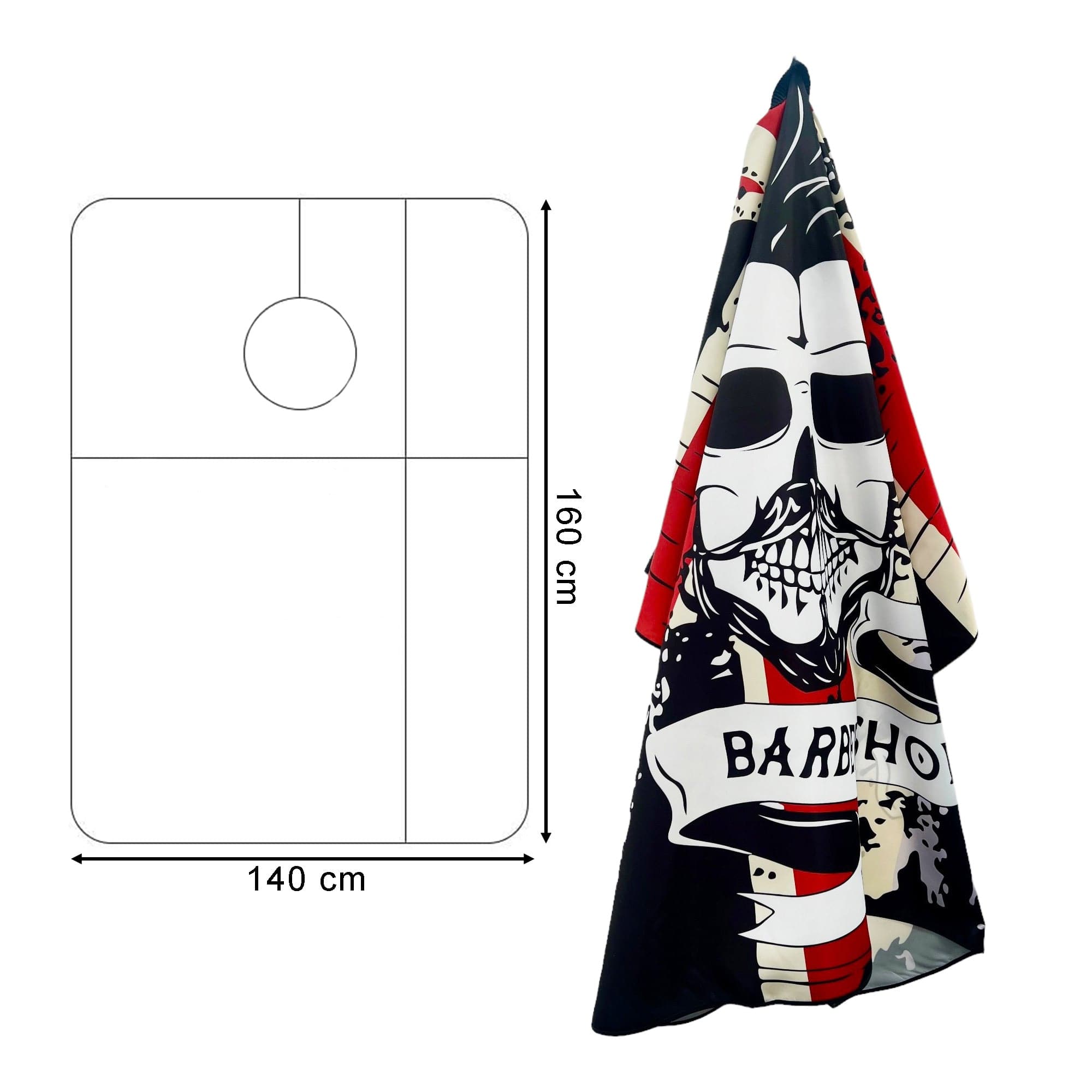 Gabri - Barber Hairdressing Hair Cutting Capes & Gowns British Flag Union Jack Skull