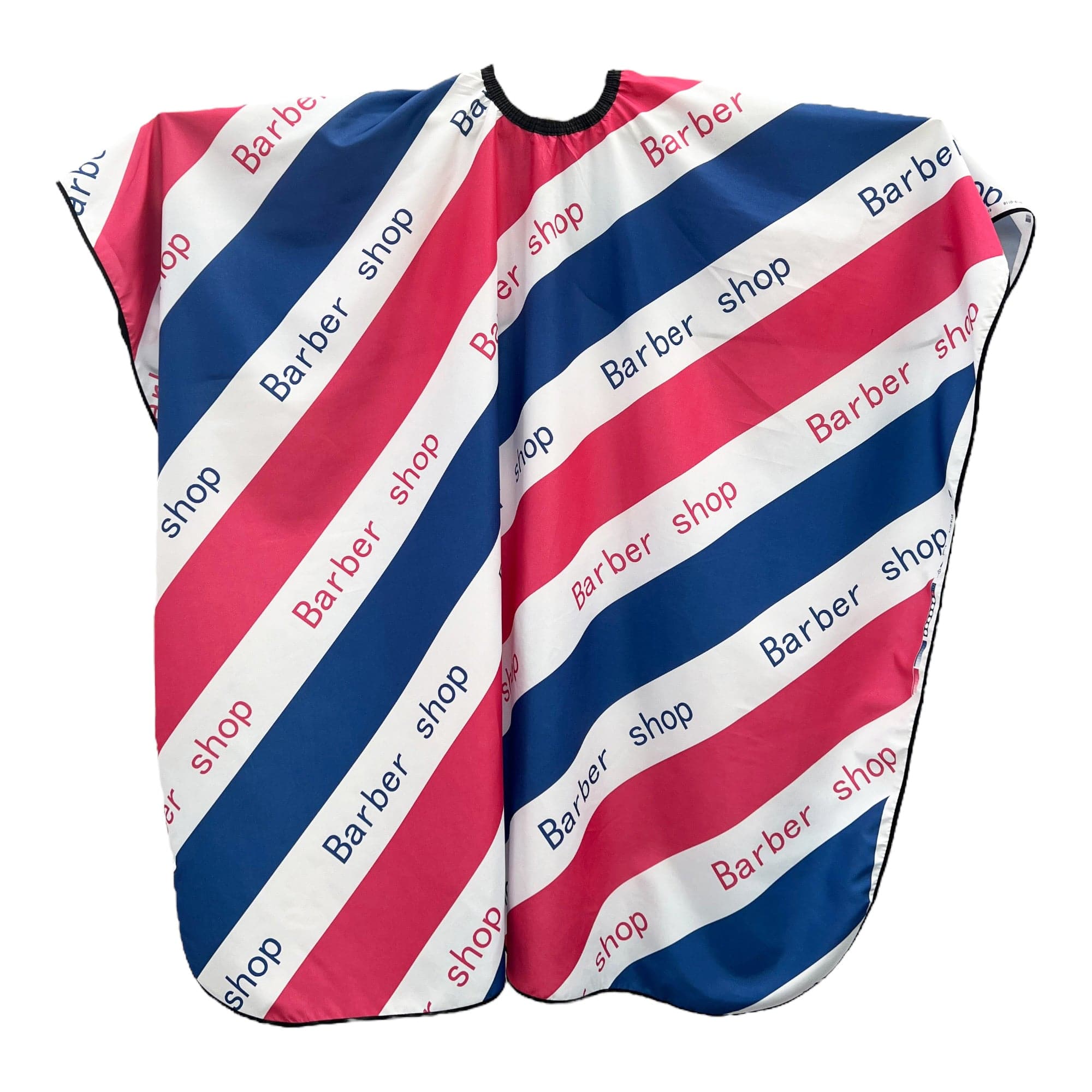 Gabri - Barber Hairdressing Hair Cutting Cape & Gown Red Blue & White Stripes